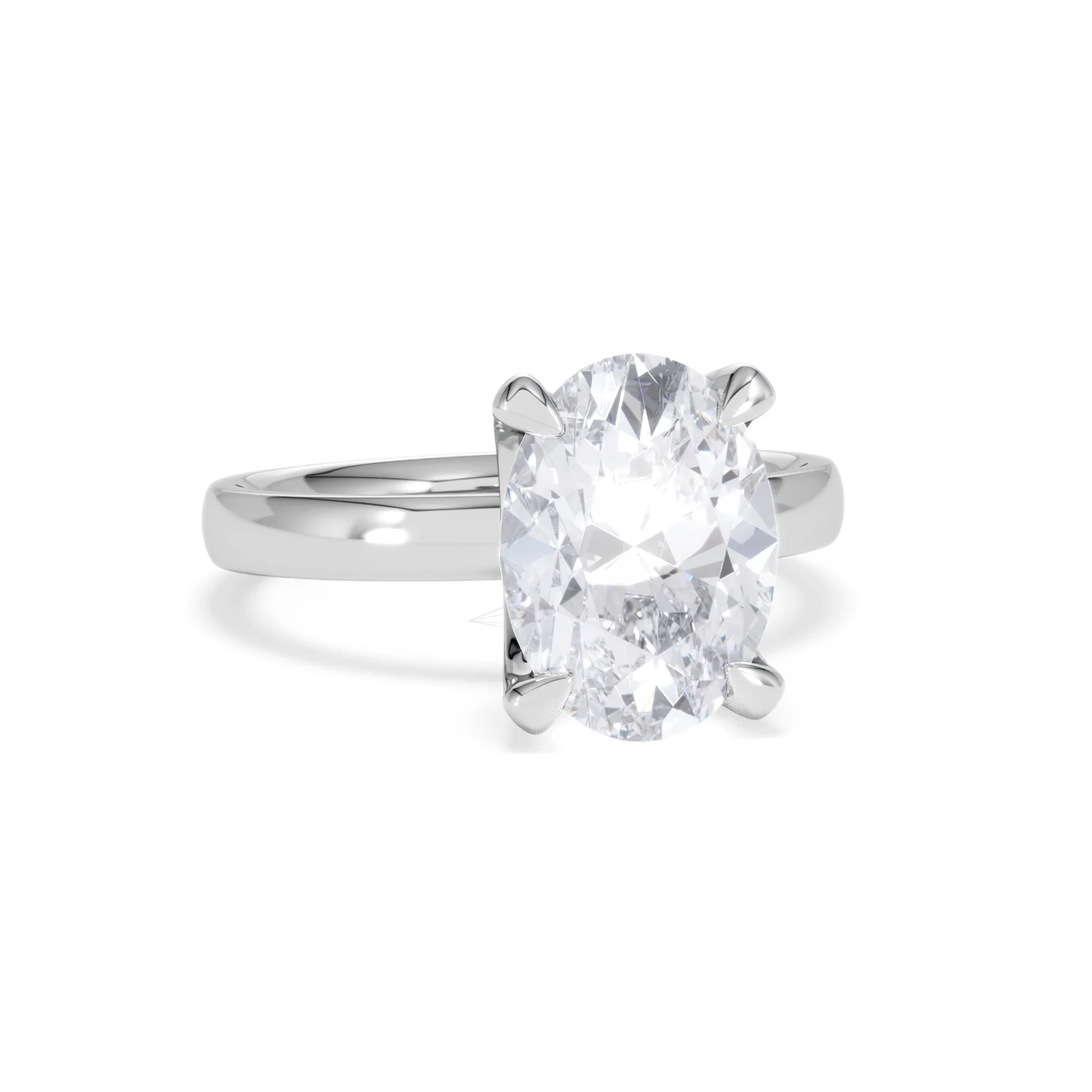 Origin 3.00ct Oval Cut Lab Diamond Solitaire Engagement Ring in Platinum - Image 10