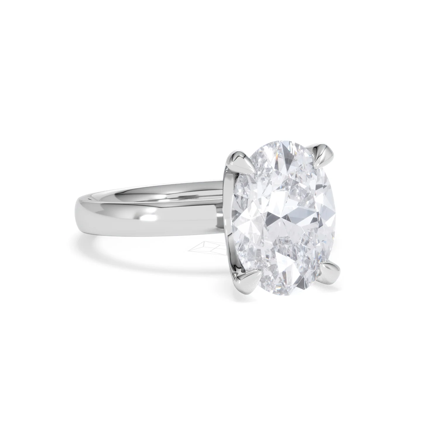 Origin 3.00ct Oval Cut Lab Diamond Solitaire Engagement Ring in Platinum - Image 12