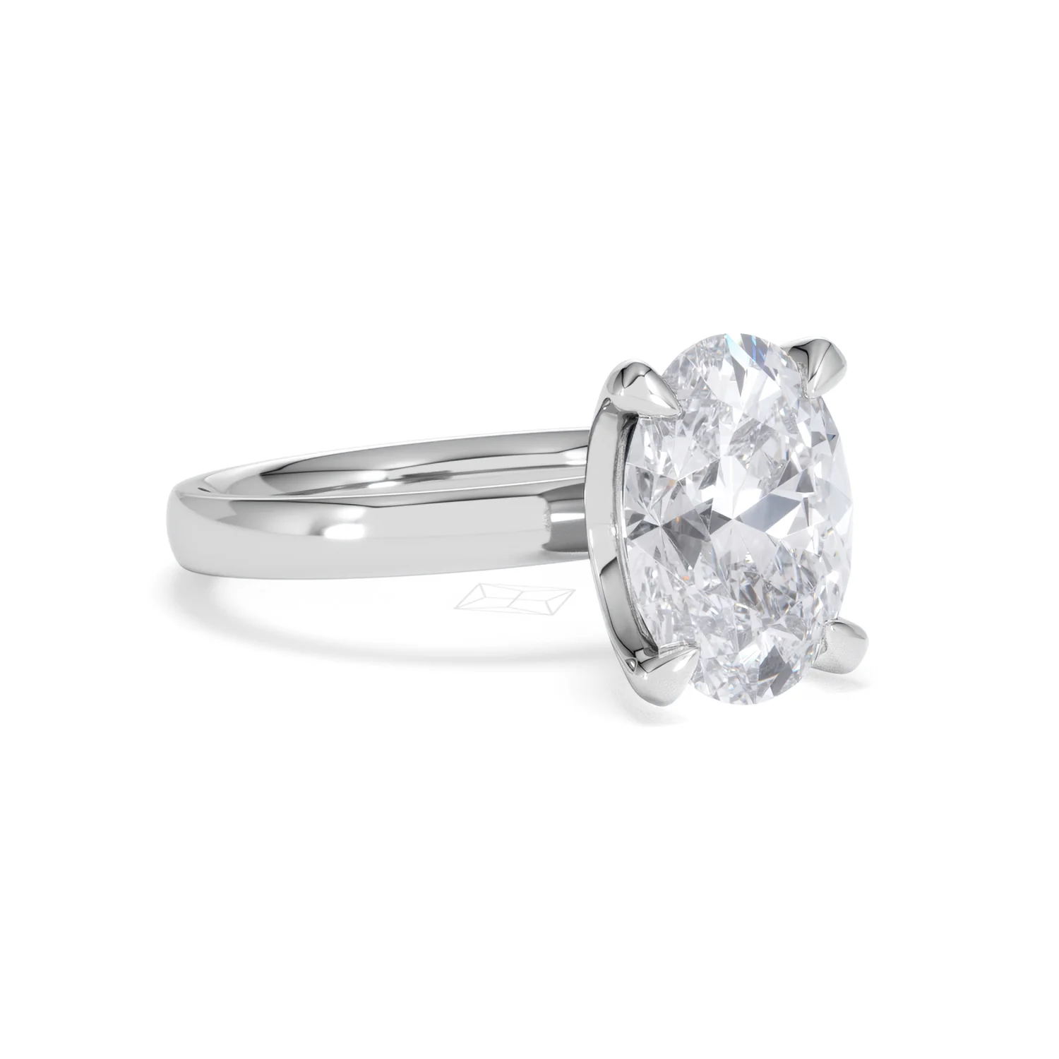Origin 3.00ct Oval Cut Lab Diamond Solitaire Engagement Ring in Platinum - Image 14