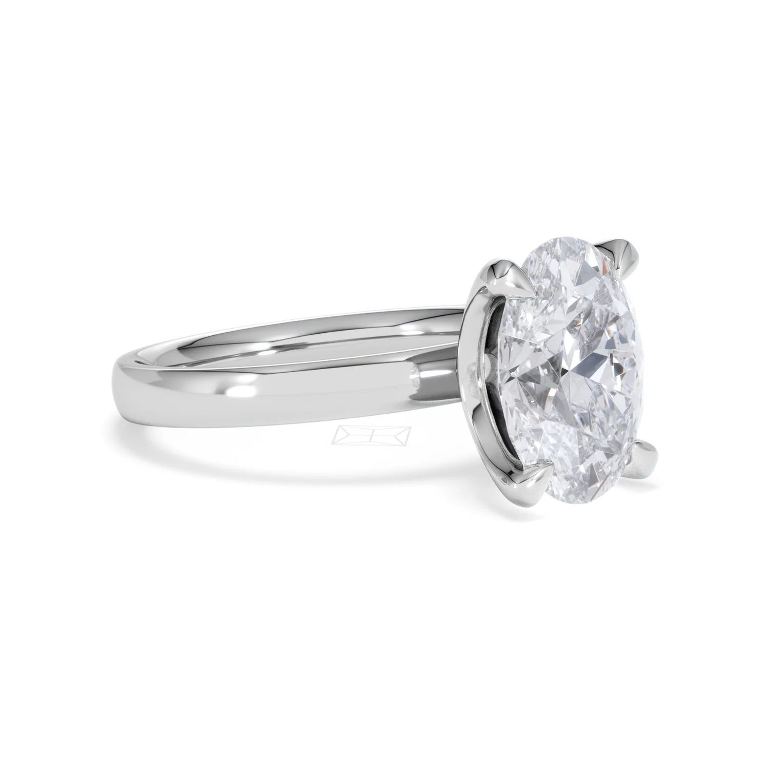 Origin 3.00ct Oval Cut Lab Diamond Solitaire Engagement Ring in Platinum - Image 16