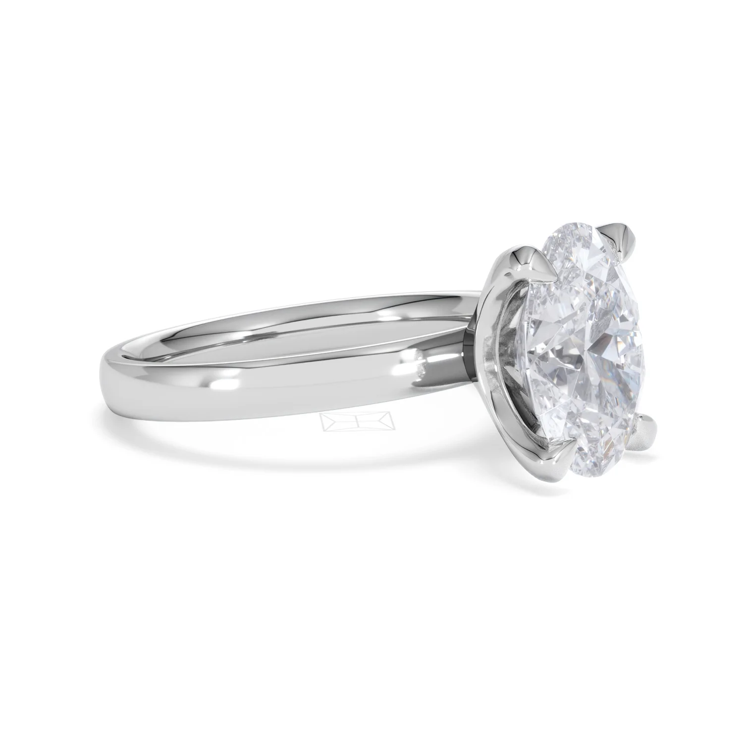 Origin 3.00ct Oval Cut Lab Diamond Solitaire Engagement Ring in Platinum - Image 18