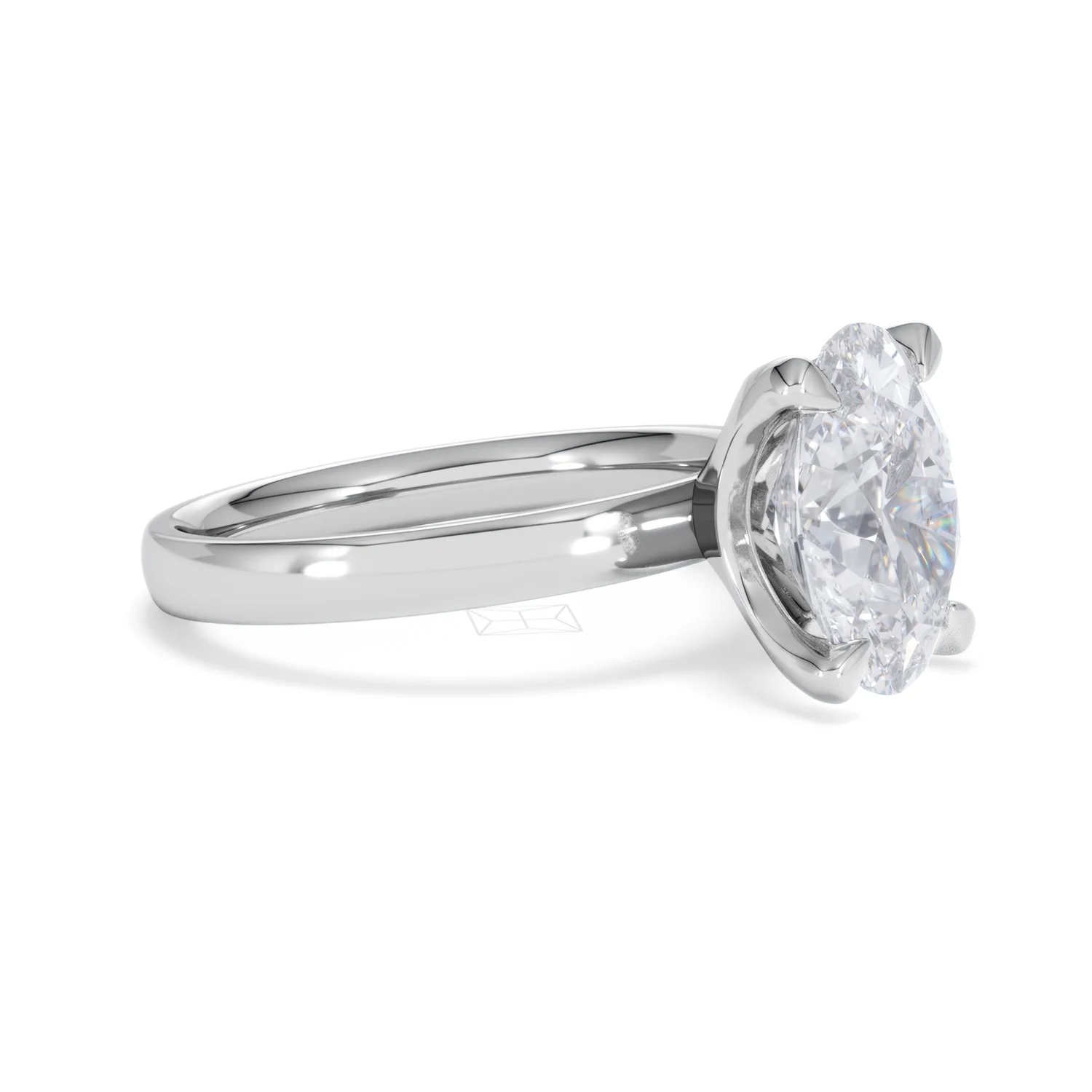Origin 3.00ct Oval Cut Lab Diamond Solitaire Engagement Ring in Platinum - Image 19