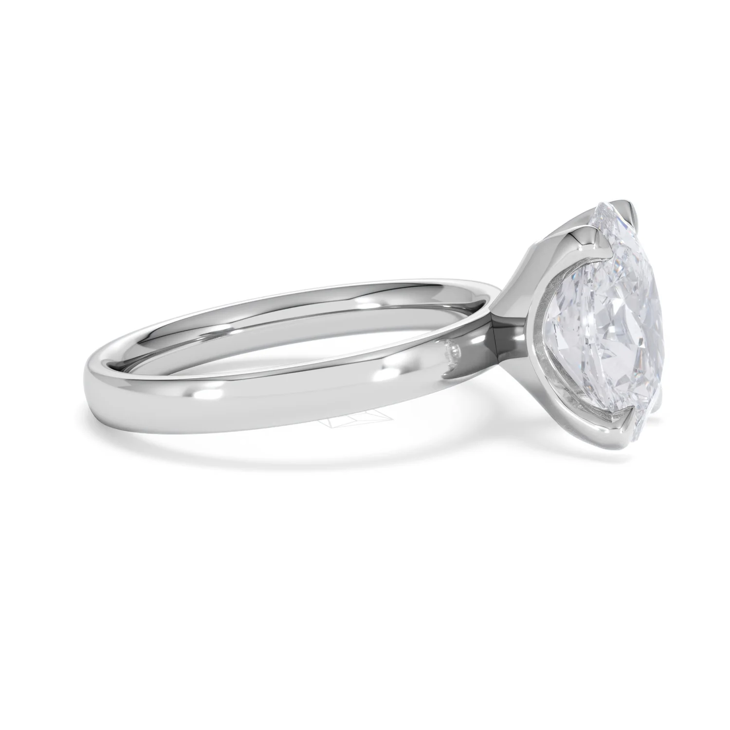 Origin 3.00ct Oval Cut Lab Diamond Solitaire Engagement Ring in Platinum - Image 23