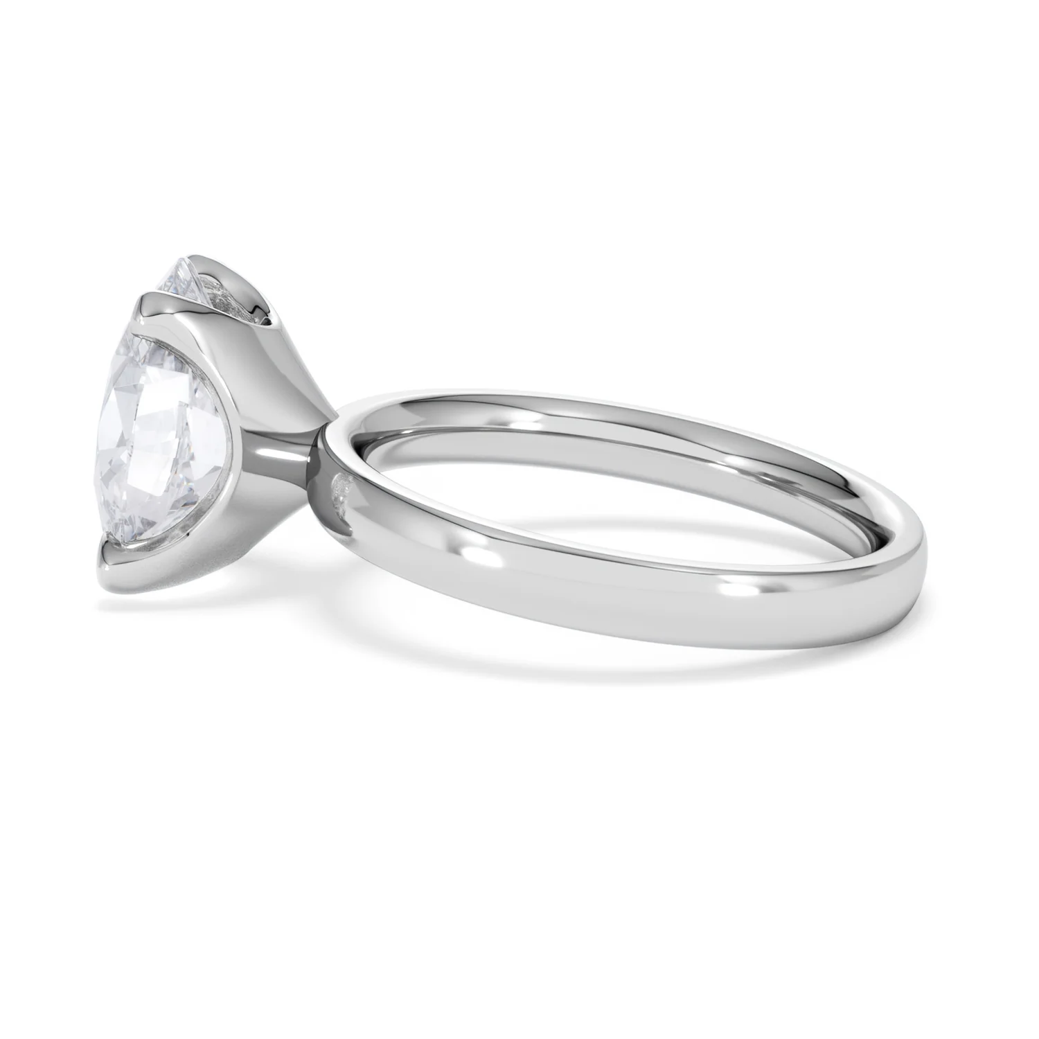 Origin 3.00ct Oval Cut Lab Diamond Solitaire Engagement Ring in Platinum - Image 65
