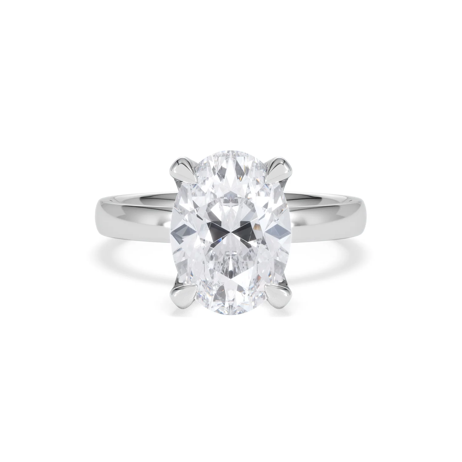 Origin 3.00ct Oval Cut Lab Diamond Solitaire Engagement Ring in Platinum - Image 7