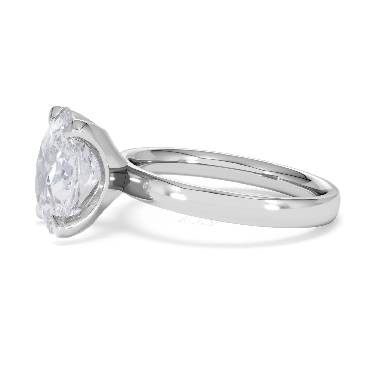 Origin 3.00ct Oval Cut Lab Diamond Solitaire Engagement Ring in Platinum - Image 71