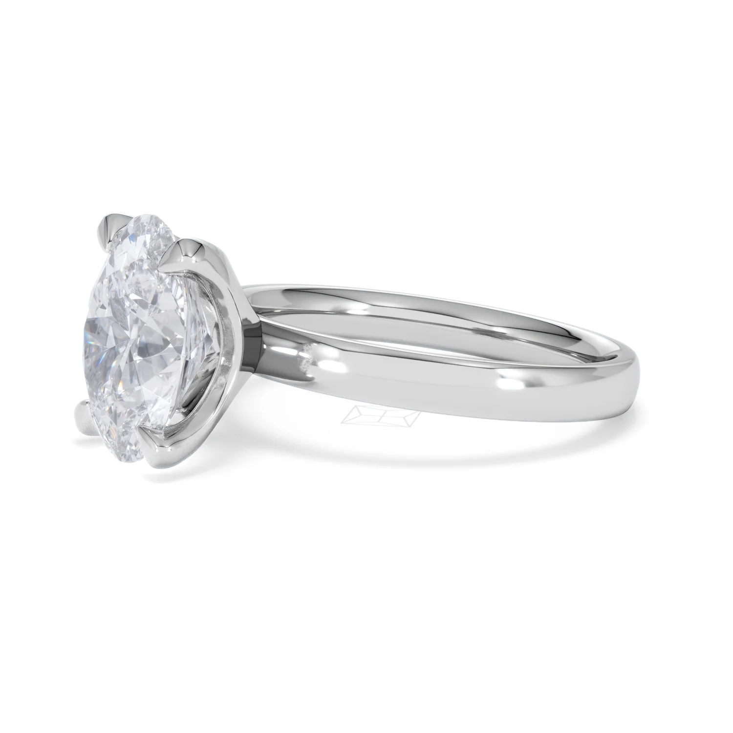 Origin 3.00ct Oval Cut Lab Diamond Solitaire Engagement Ring in Platinum - Image 74