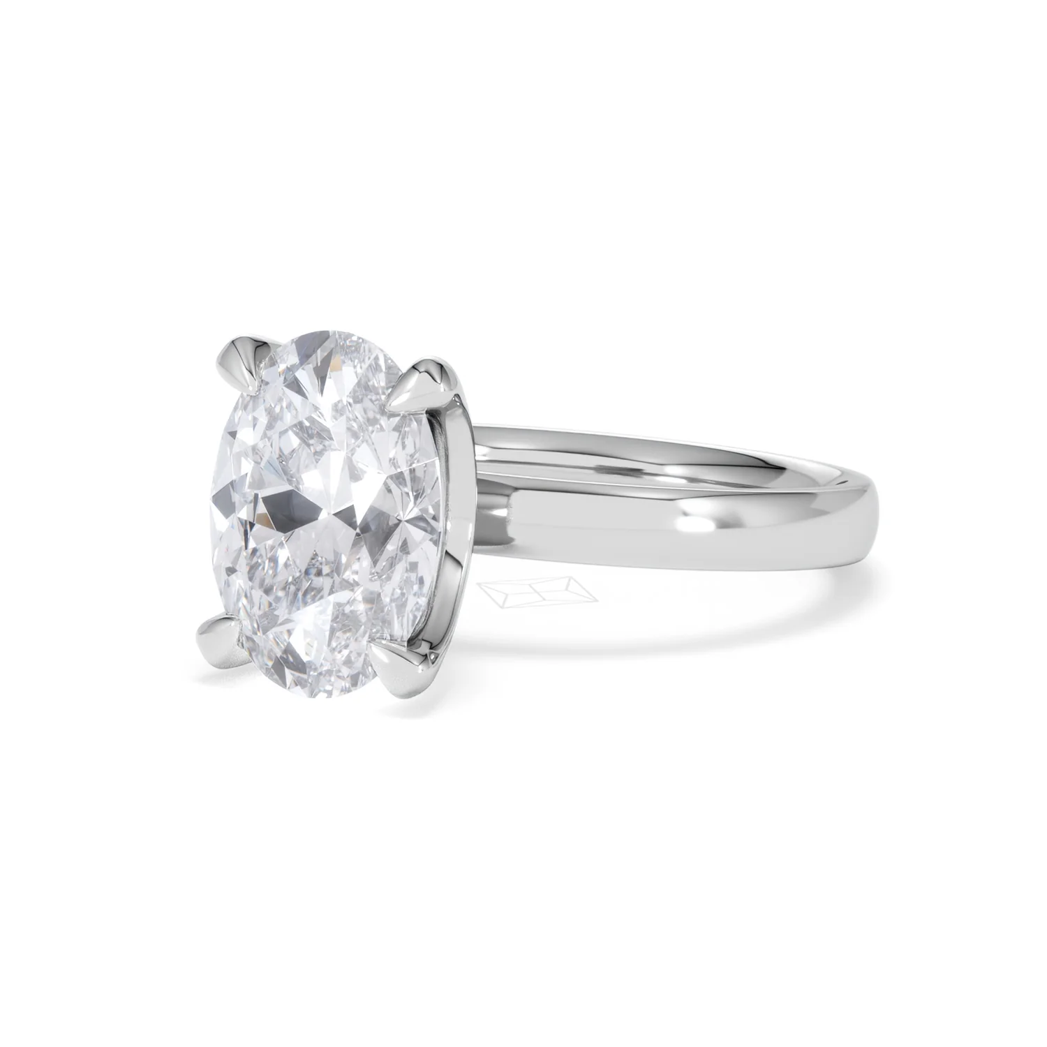 Origin 3.00ct Oval Cut Lab Diamond Solitaire Engagement Ring in Platinum - Image 80