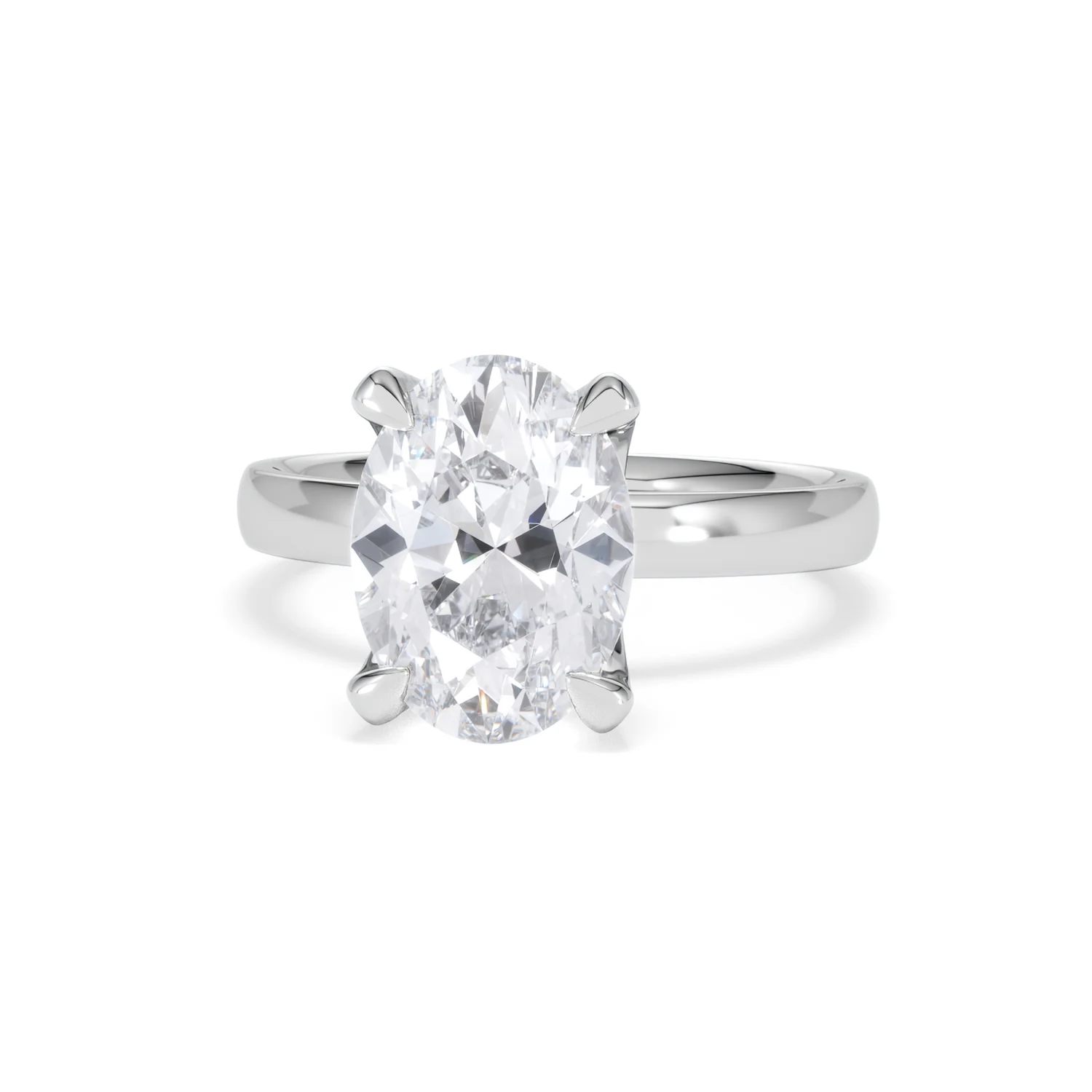 Origin 3.00ct Oval Cut Lab Diamond Solitaire Engagement Ring in Platinum - Image 85