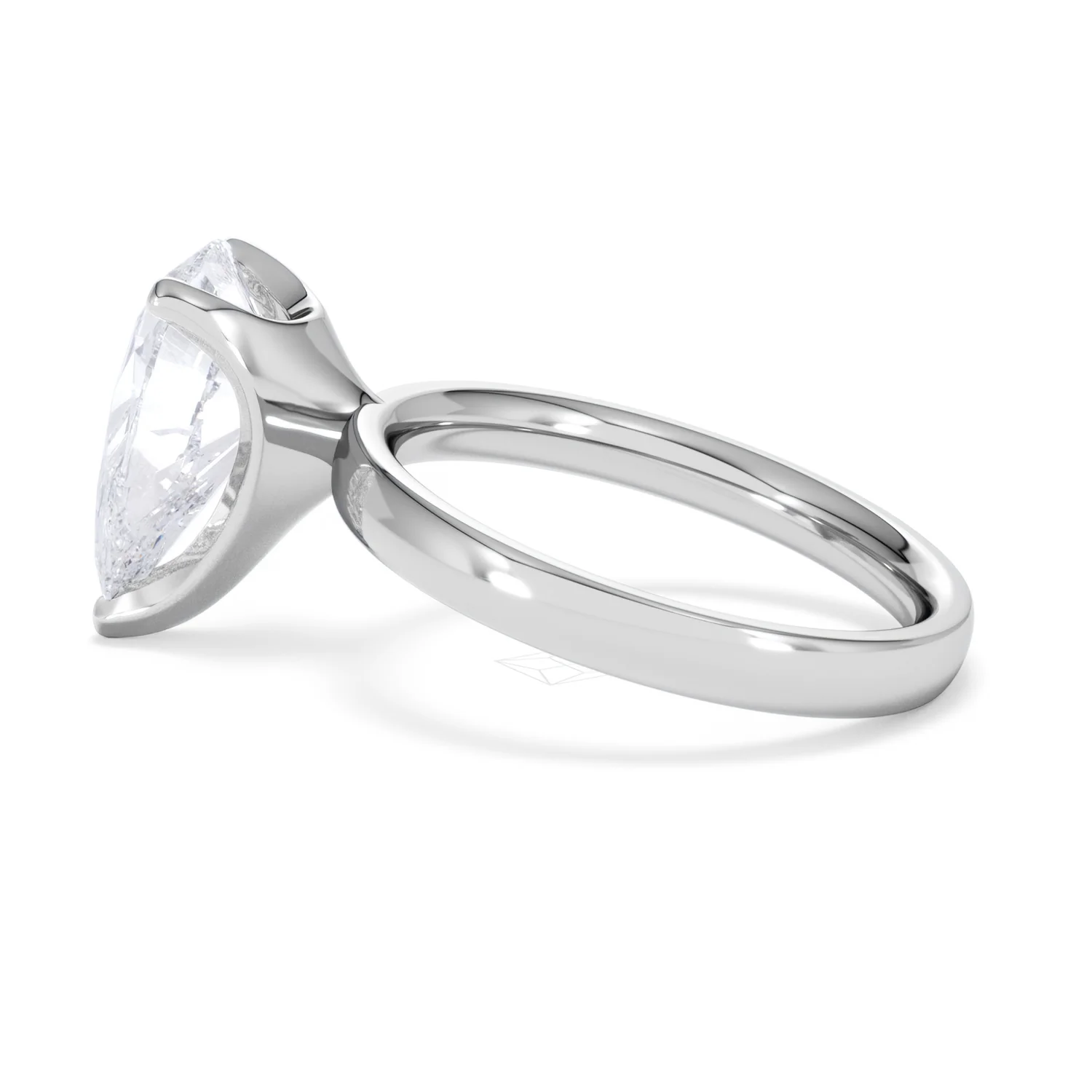Origin 3.00ct Pear Cut Lab Diamond Solitaire Engagement Ring in 18K White Gold - Image 64