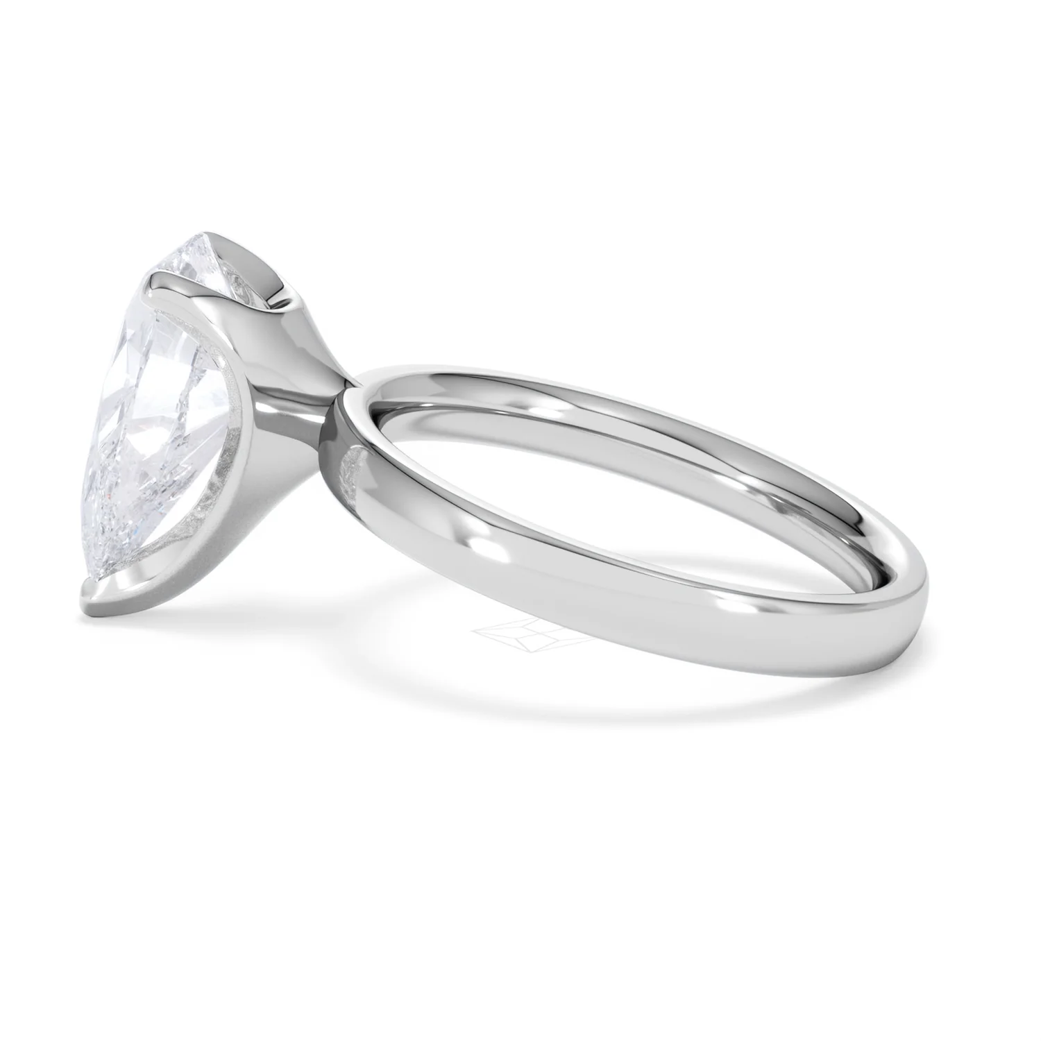 Origin 3.00ct Pear Cut Lab Diamond Solitaire Engagement Ring in 18K White Gold - Image 65