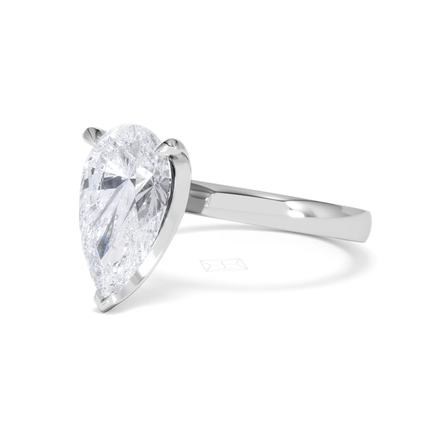 Origin 3.00ct Pear Cut Lab Diamond Solitaire Engagement Ring in 18K White Gold - Image 79