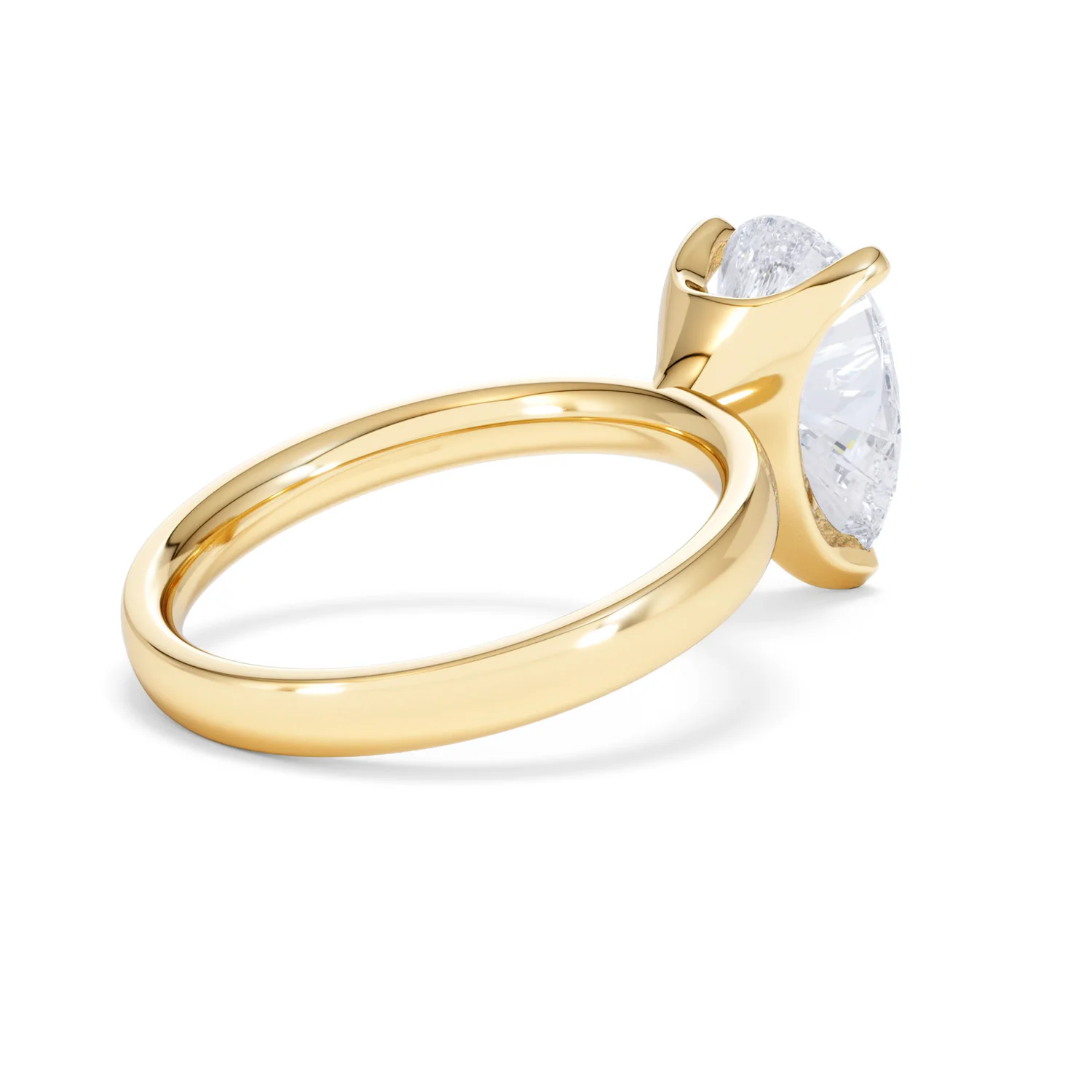 Origin 3.00ct Pear Cut Lab Diamond Solitaire Engagement Ring in 18K Yellow Gold - Image 36