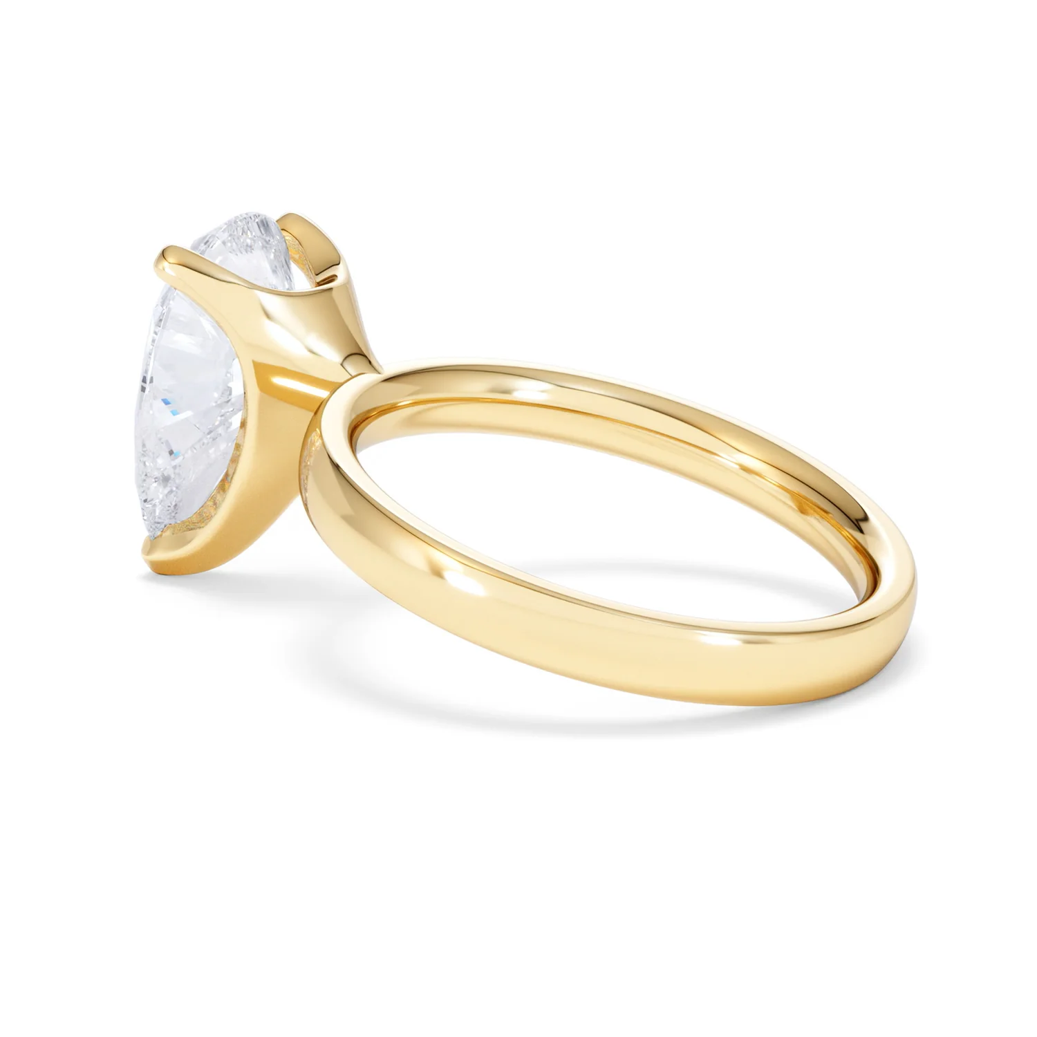 Origin 3.00ct Pear Cut Lab Diamond Solitaire Engagement Ring in 18K Yellow Gold - Image 60