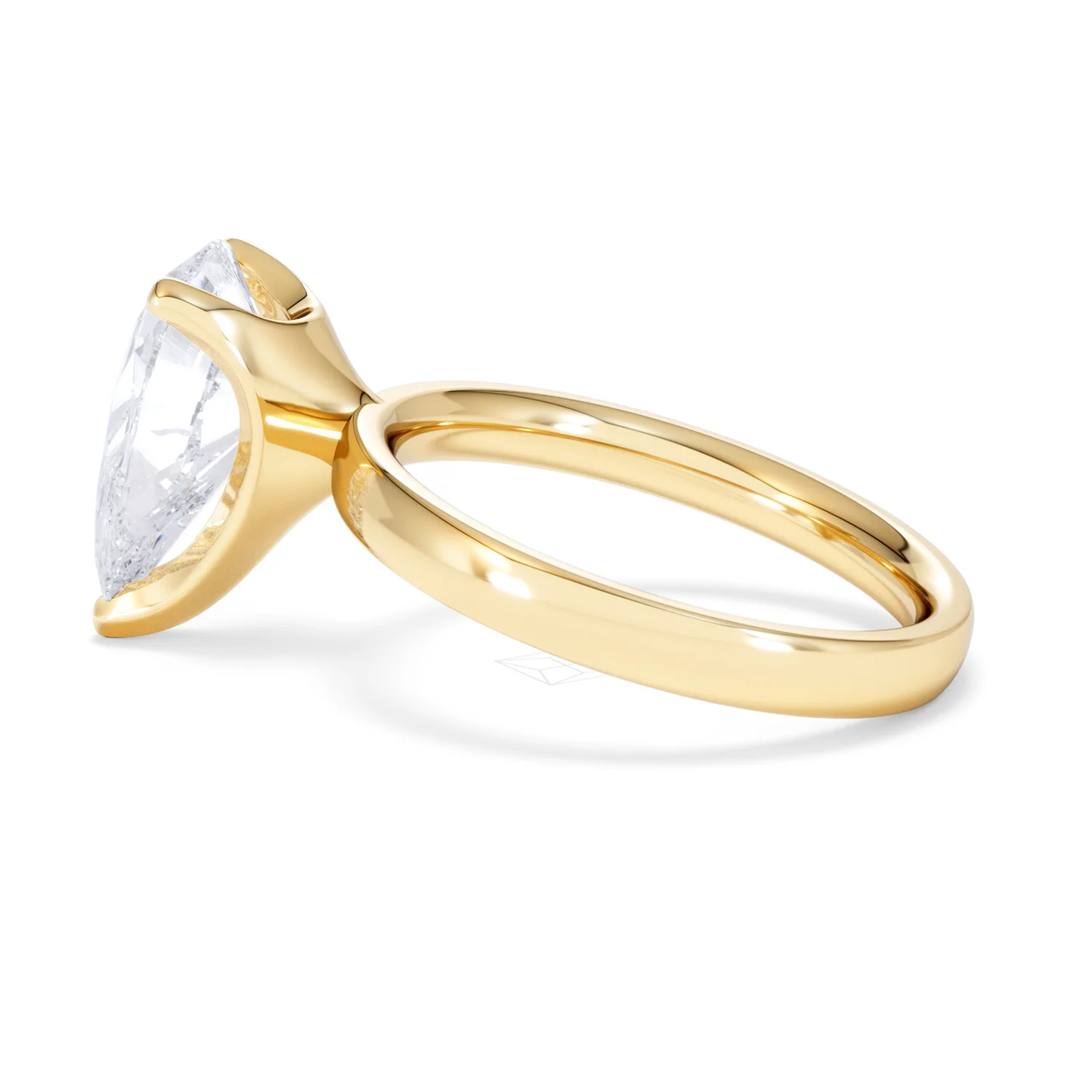 Origin 3.00ct Pear Cut Lab Diamond Solitaire Engagement Ring in 18K Yellow Gold - Image 64