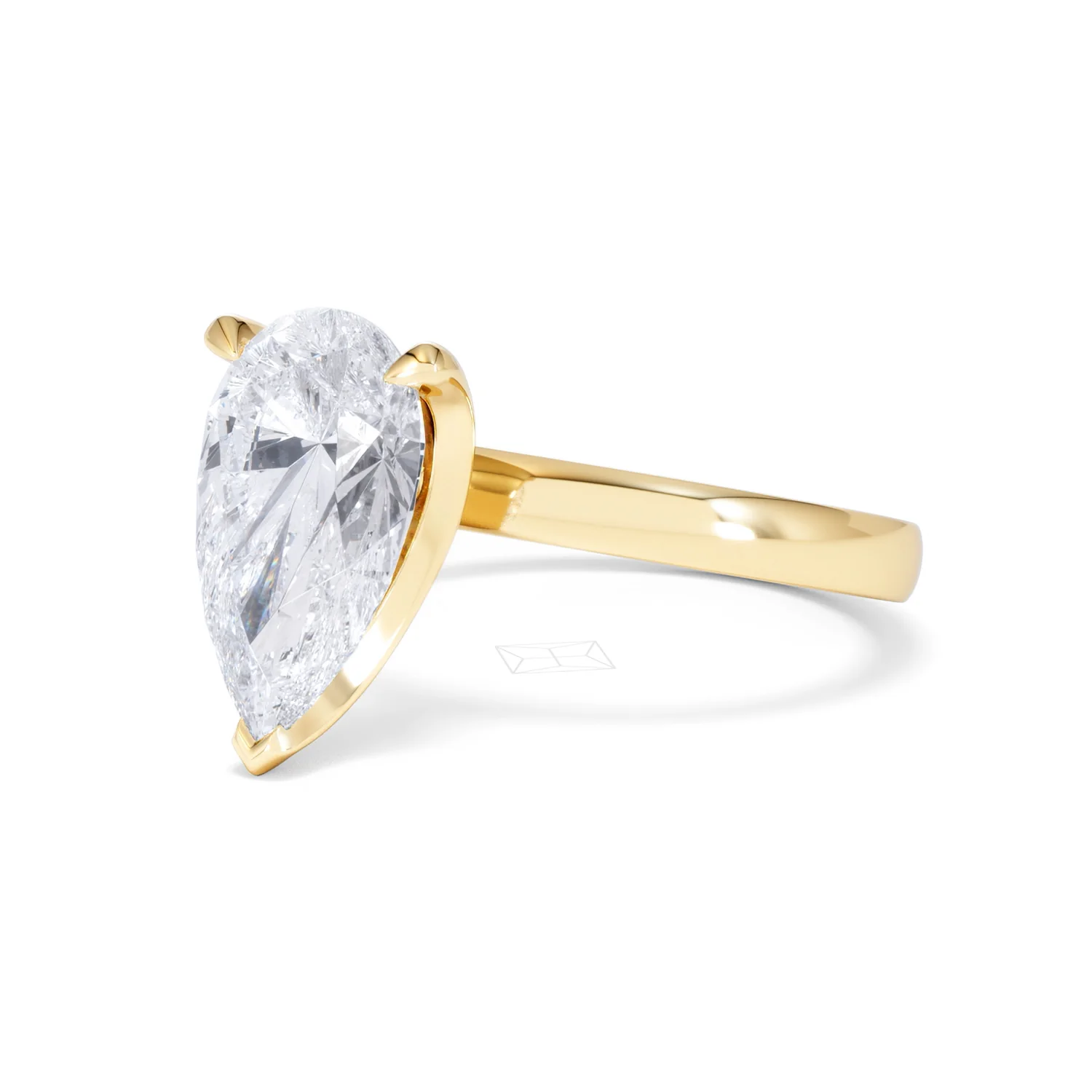 Origin 3.00ct Pear Cut Lab Diamond Solitaire Engagement Ring in 18K Yellow Gold - Image 79
