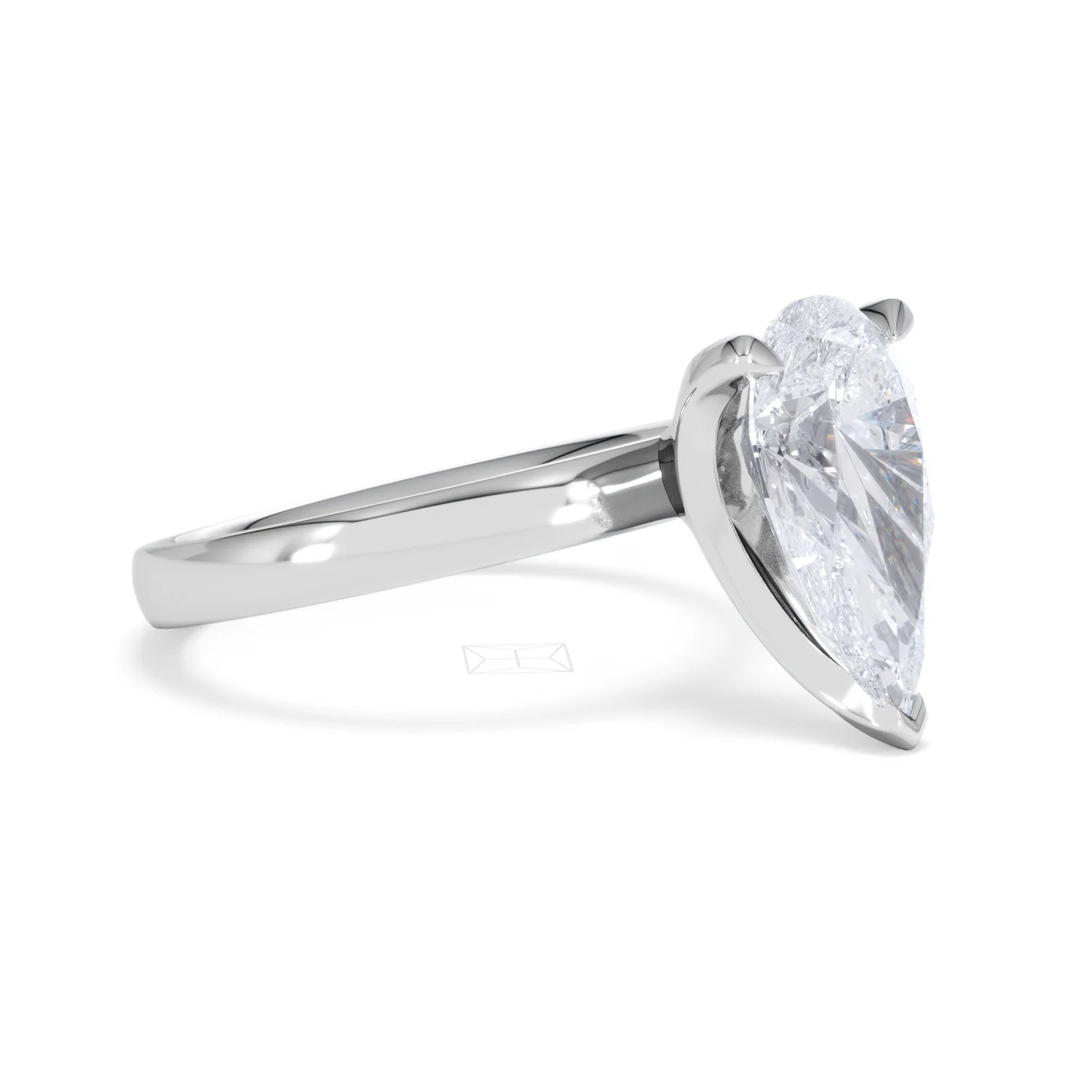 Origin 3.00ct Pear Cut Lab Diamond Solitaire Engagement Ring in Platinum - Image 18