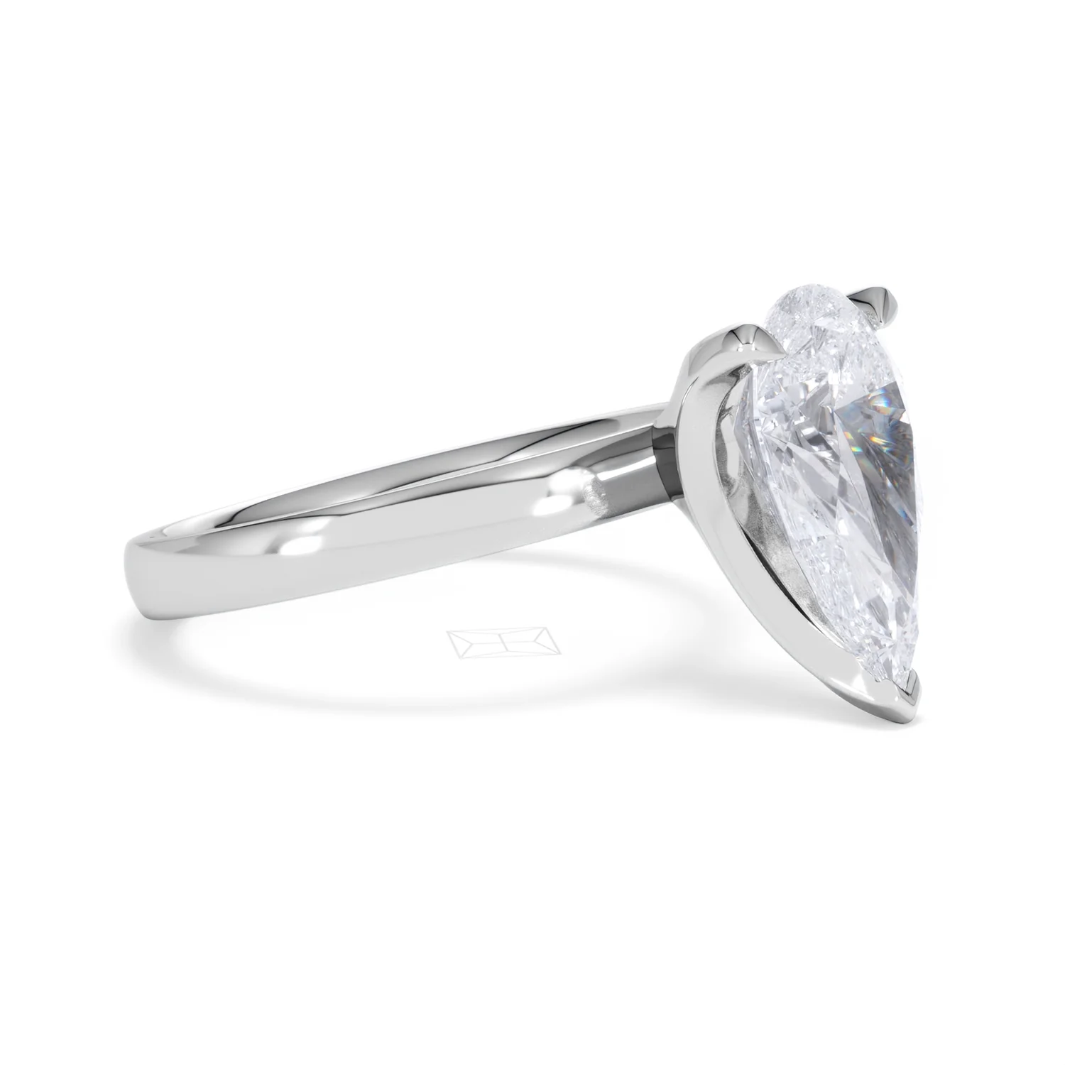 Origin 3.00ct Pear Cut Lab Diamond Solitaire Engagement Ring in Platinum - Image 19