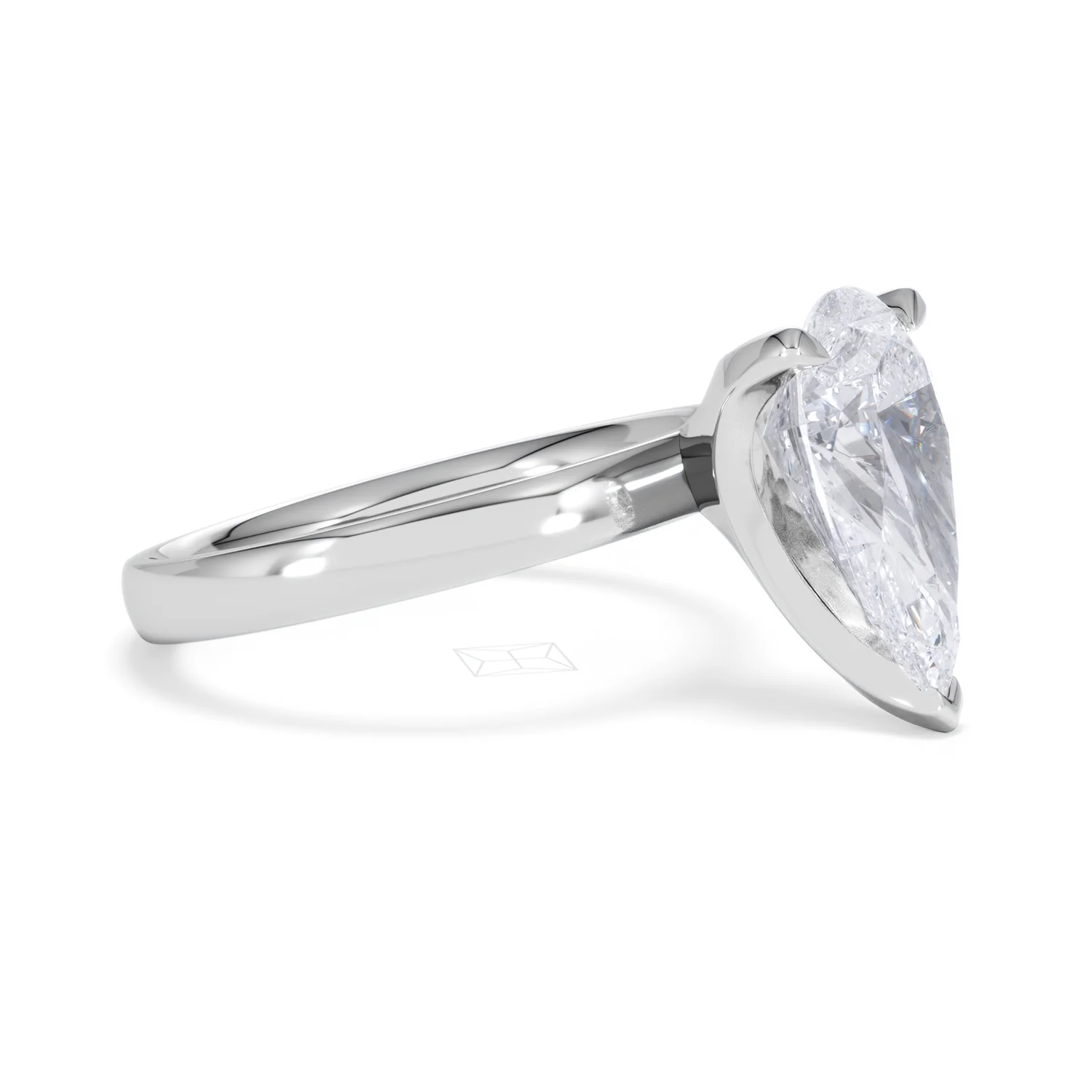 Origin 3.00ct Pear Cut Lab Diamond Solitaire Engagement Ring in Platinum - Image 20