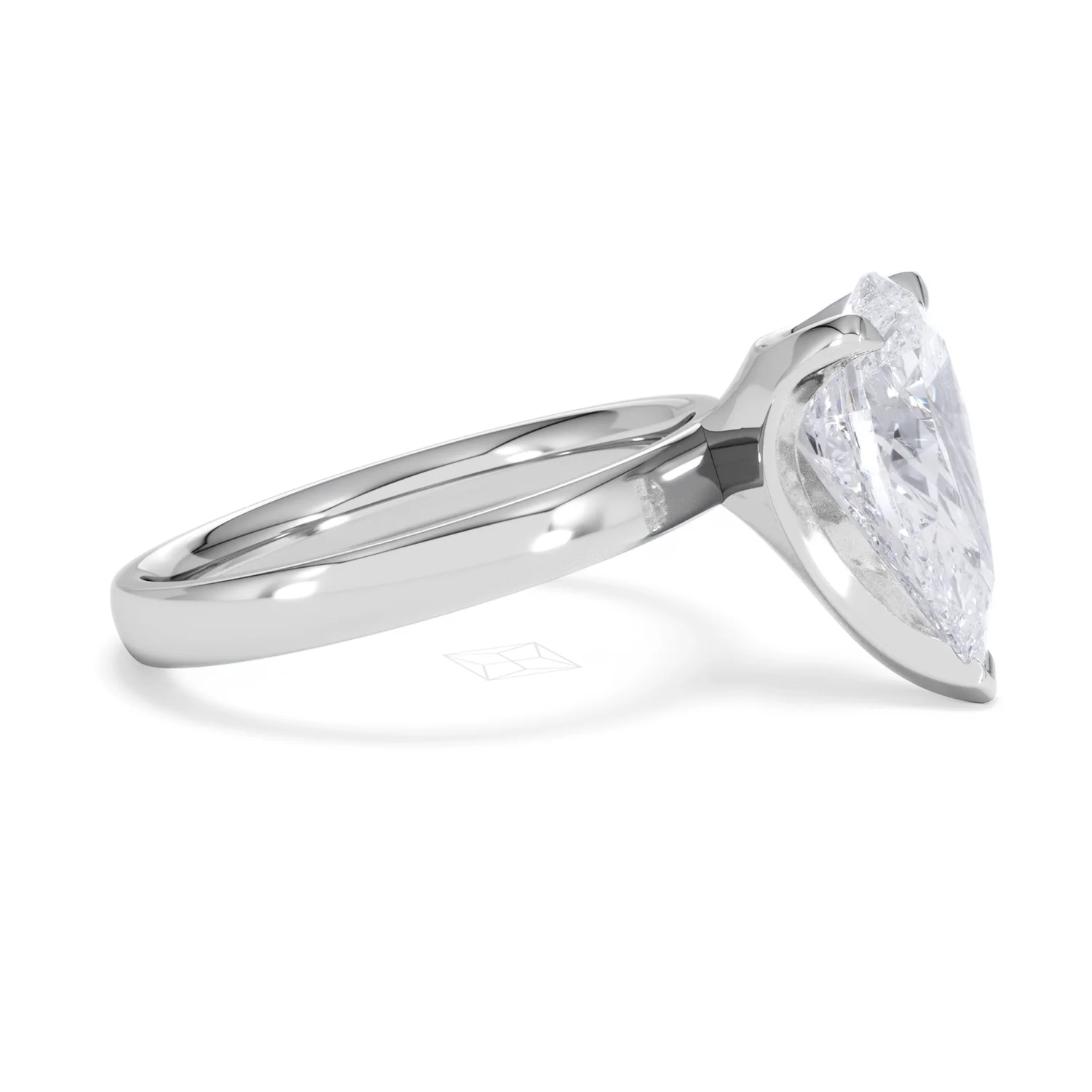 Origin 3.00ct Pear Cut Lab Diamond Solitaire Engagement Ring in Platinum - Image 23