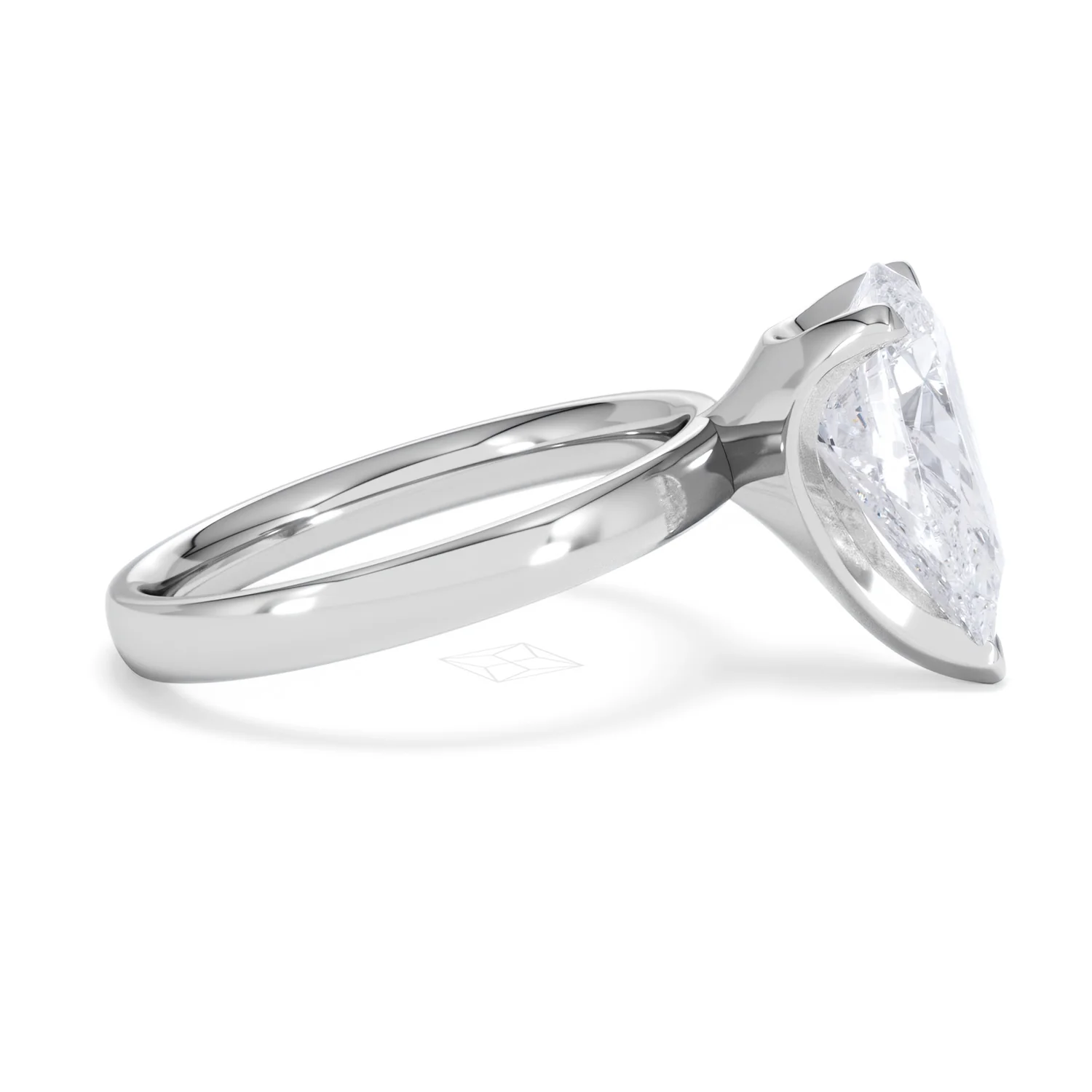 Origin 3.00ct Pear Cut Lab Diamond Solitaire Engagement Ring in Platinum - Image 25