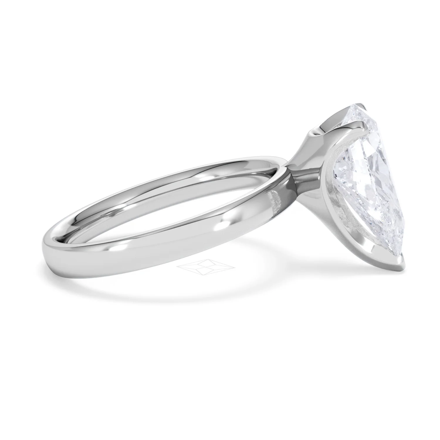 Origin 3.00ct Pear Cut Lab Diamond Solitaire Engagement Ring in Platinum - Image 26