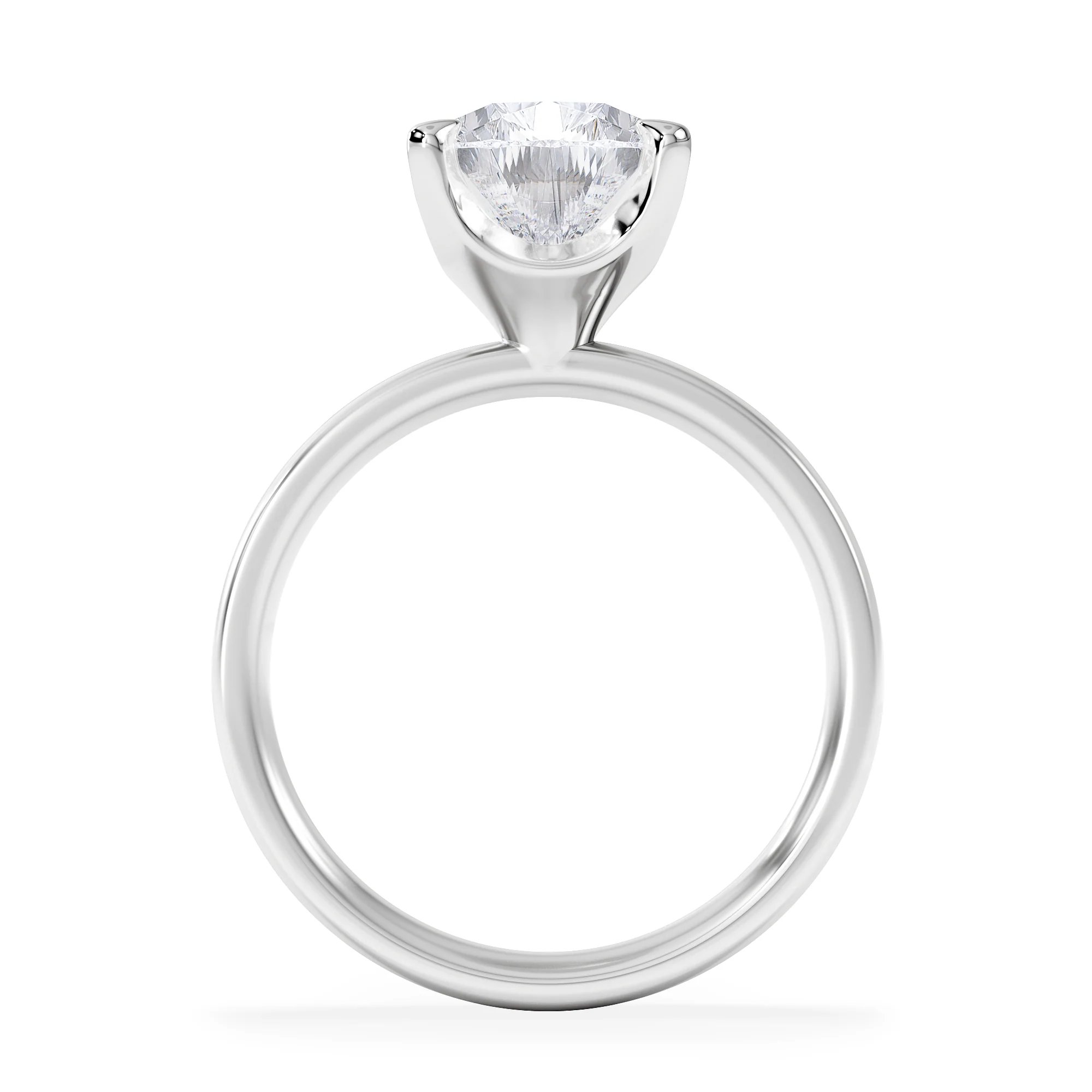 Origin 3.00ct Pear Cut Lab Diamond Solitaire Engagement Ring in Platinum - Image 3