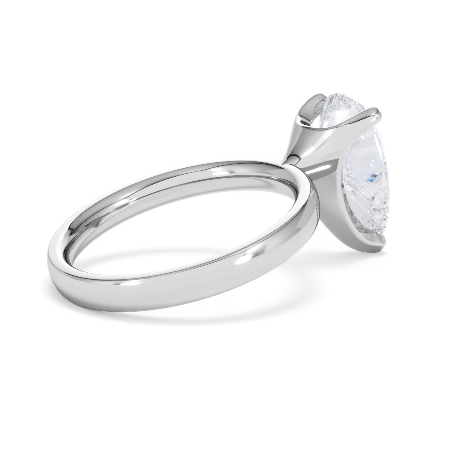 Origin 3.00ct Pear Cut Lab Diamond Solitaire Engagement Ring in Platinum - Image 34