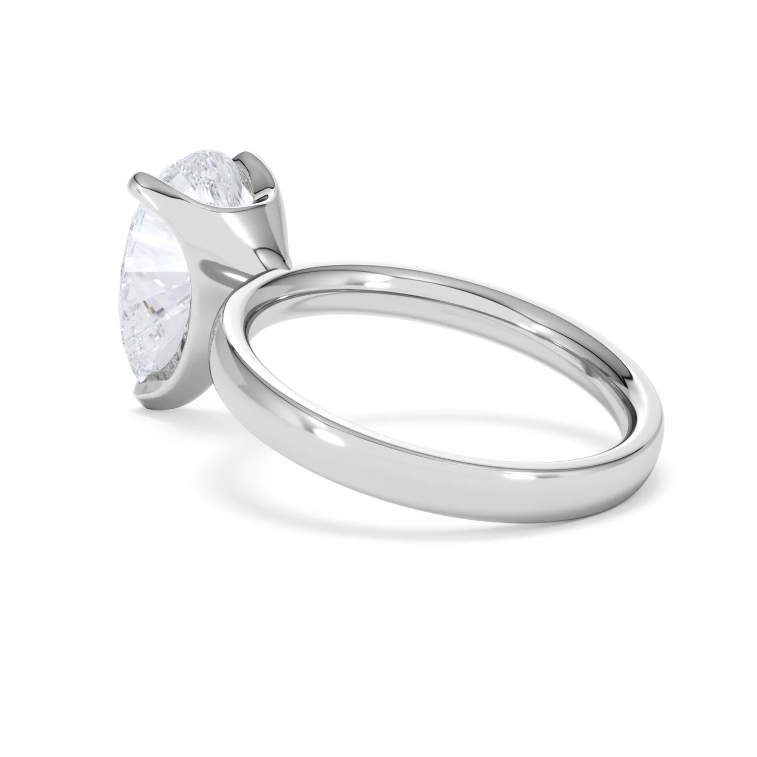 Origin 3.00ct Pear Cut Lab Diamond Solitaire Engagement Ring in Platinum - Image 58