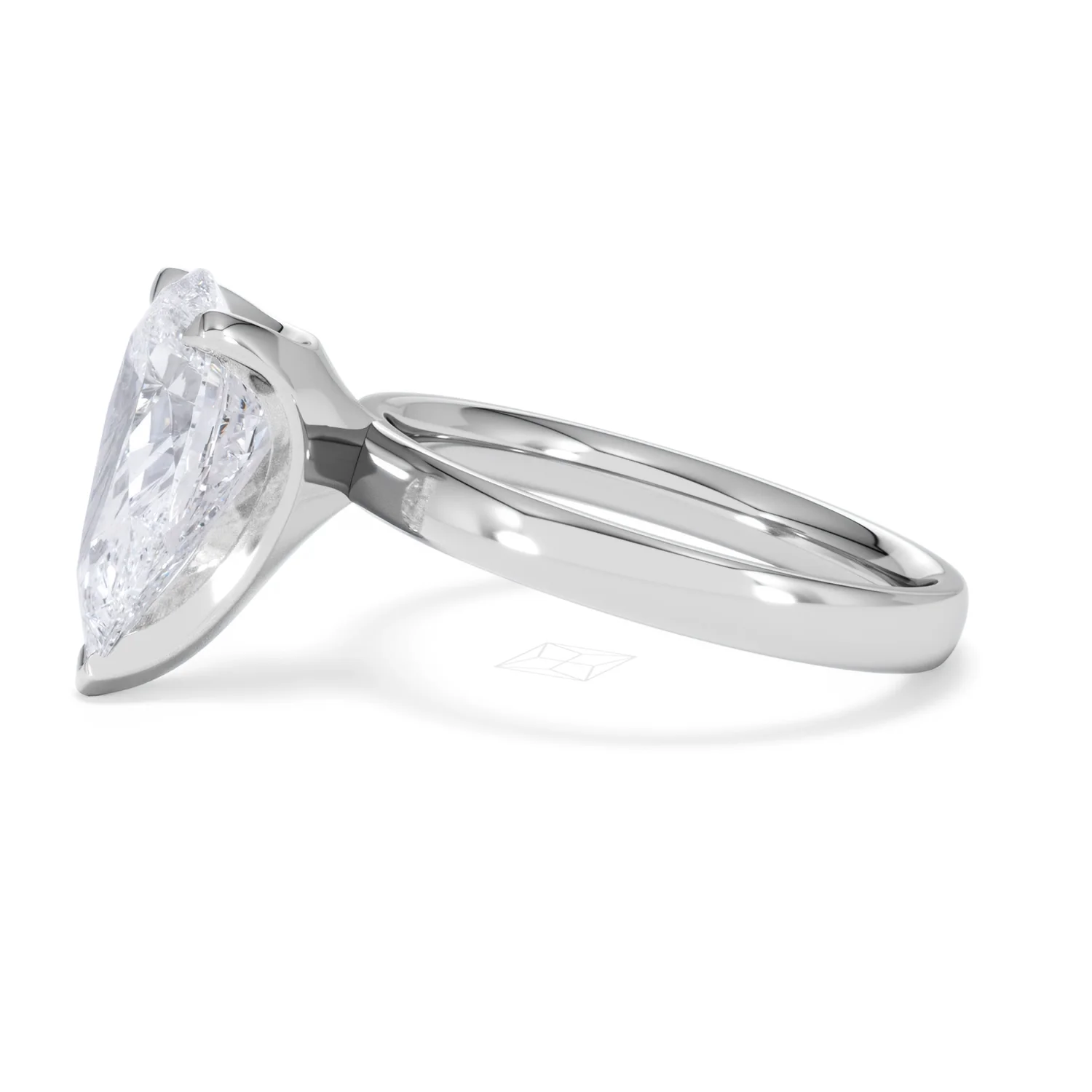 Origin 3.00ct Pear Cut Lab Diamond Solitaire Engagement Ring in Platinum - Image 70