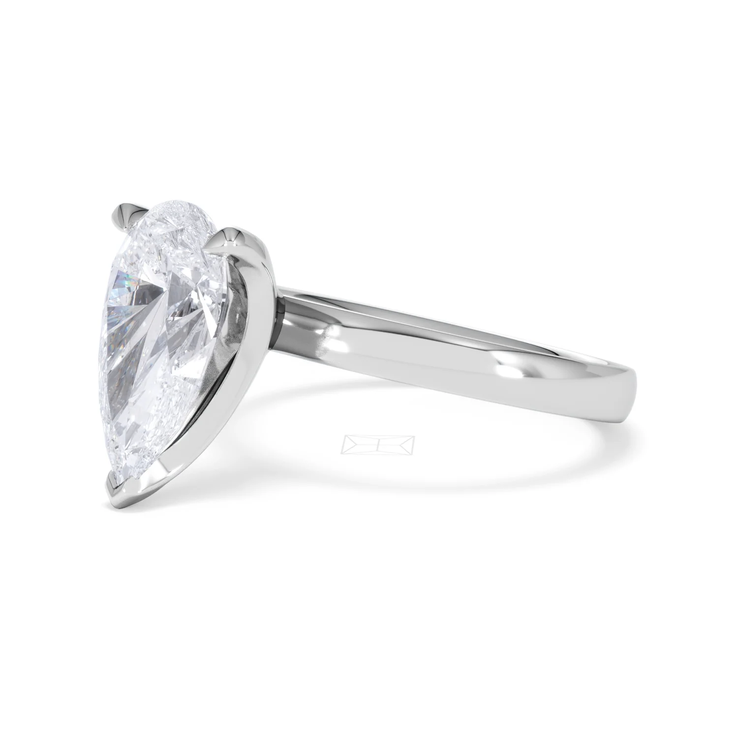 Origin 3.00ct Pear Cut Lab Diamond Solitaire Engagement Ring in Platinum - Image 76