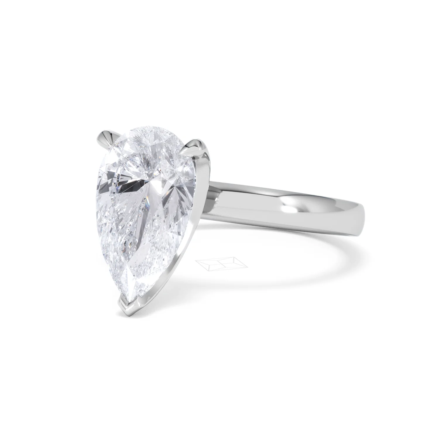 Origin 3.00ct Pear Cut Lab Diamond Solitaire Engagement Ring in Platinum - Image 81