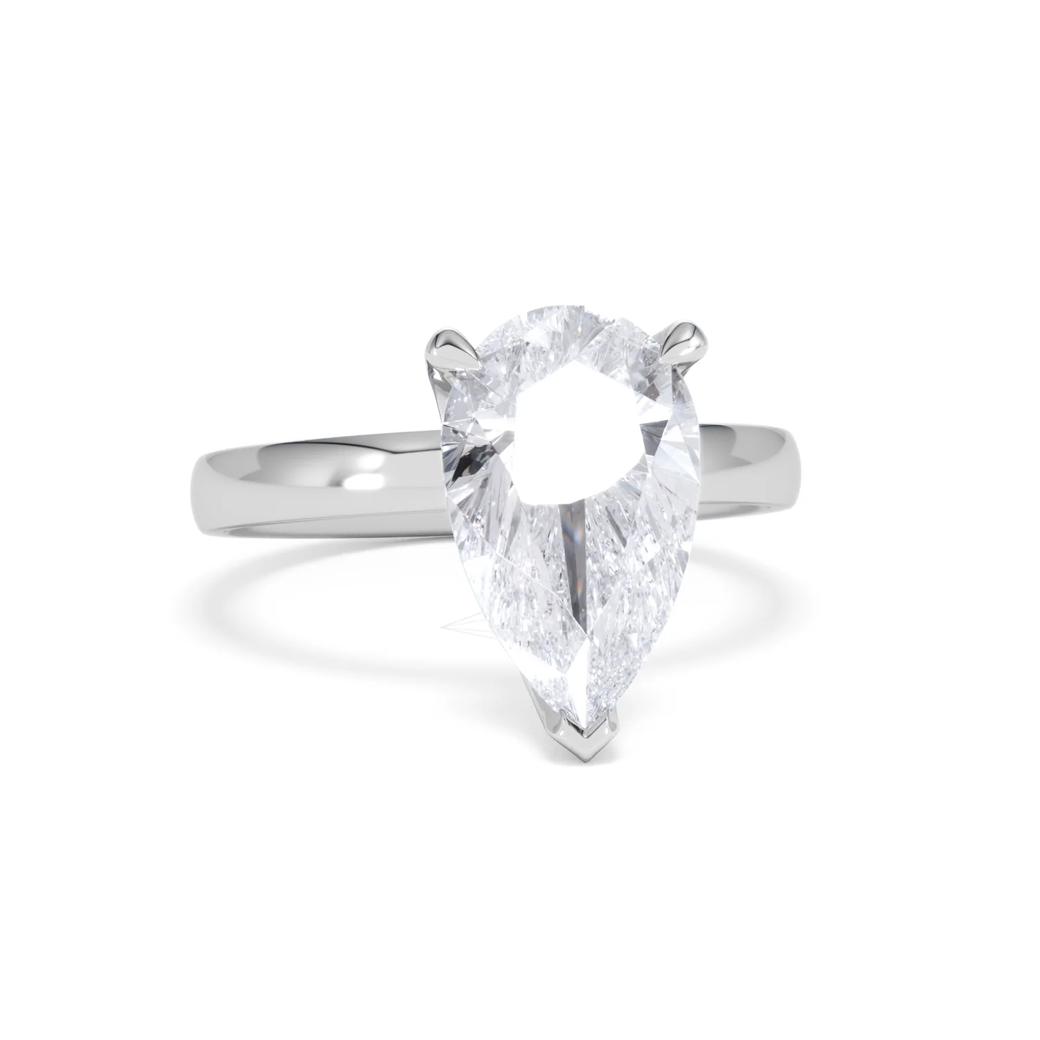 Origin 3.00ct Pear Cut Lab Diamond Solitaire Engagement Ring in Platinum - Image 9