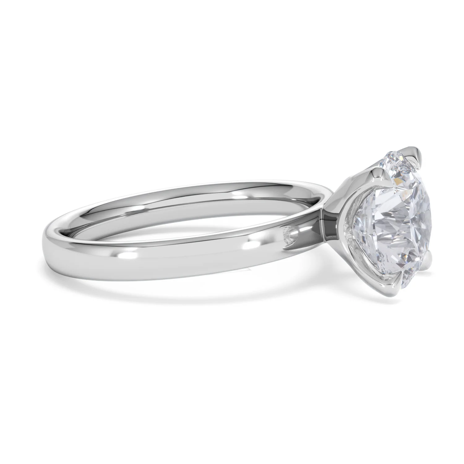 Origin 3.00ct Round Cut Lab Diamond Solitaire Engagement Ring in 18K White Gold - Image 22