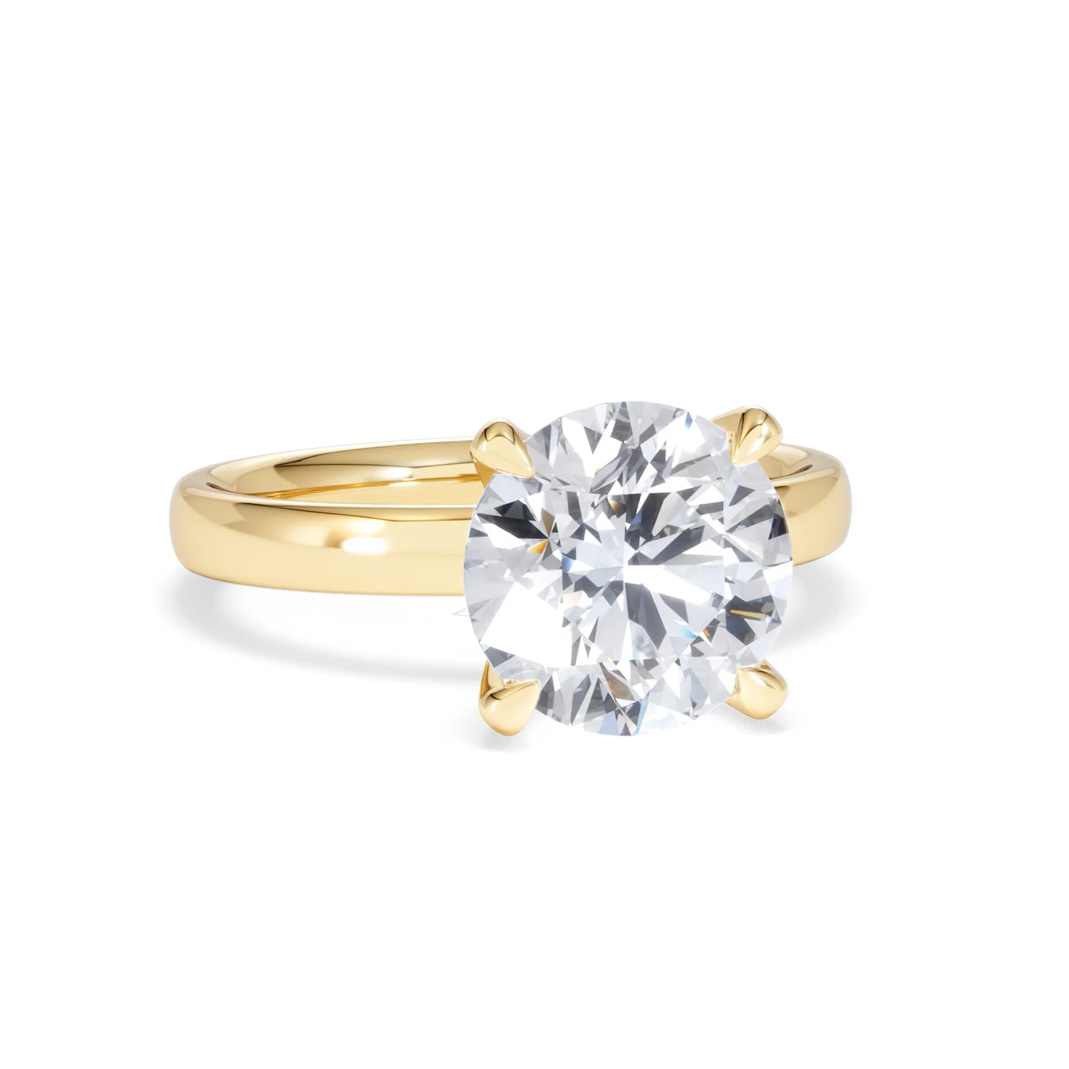 Origin 3.00ct Round Cut Lab Diamond Solitaire Engagement Ring in 18K Yellow Gold - Image 10