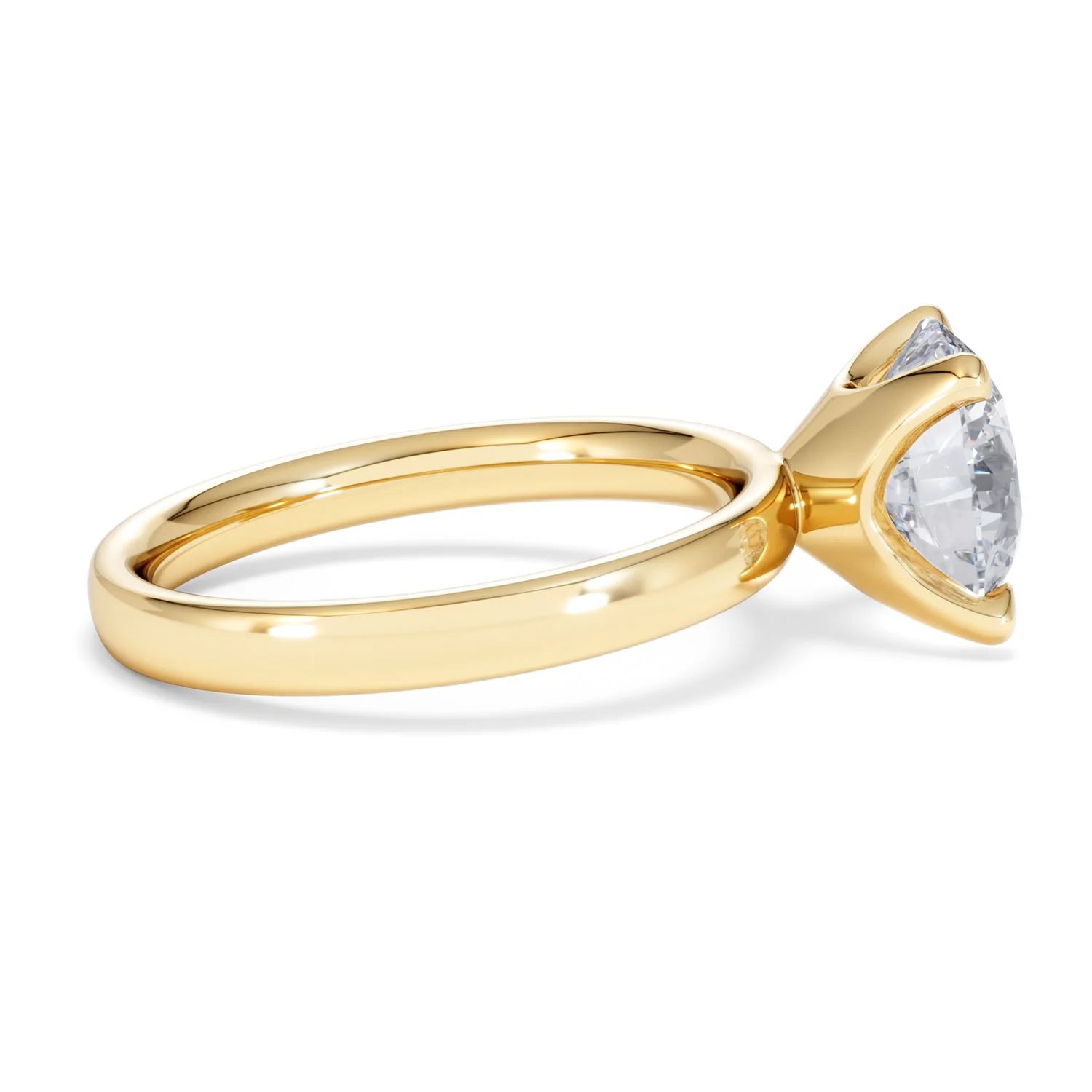 Origin 3.00ct Round Cut Lab Diamond Solitaire Engagement Ring in 18K Yellow Gold - Image 28