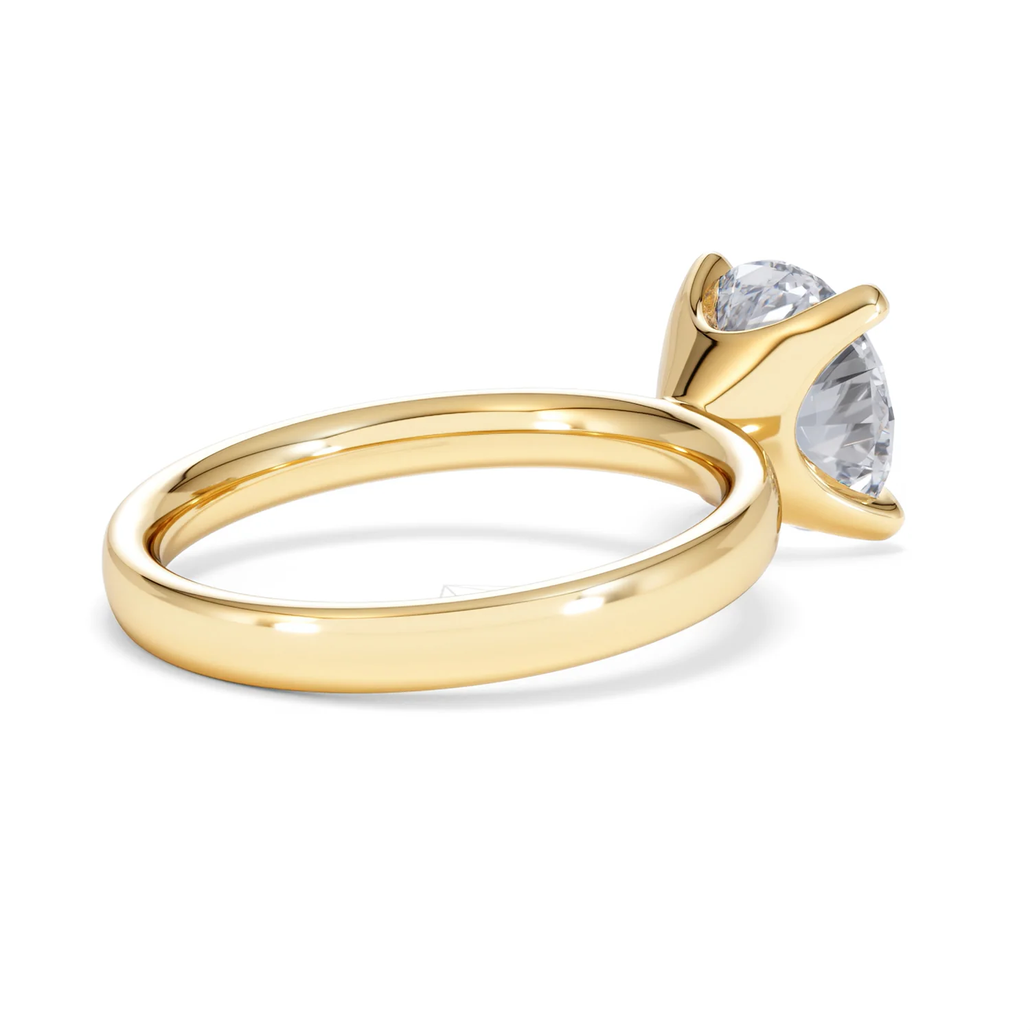 Origin 3.00ct Round Cut Lab Diamond Solitaire Engagement Ring in 18K Yellow Gold - Image 36