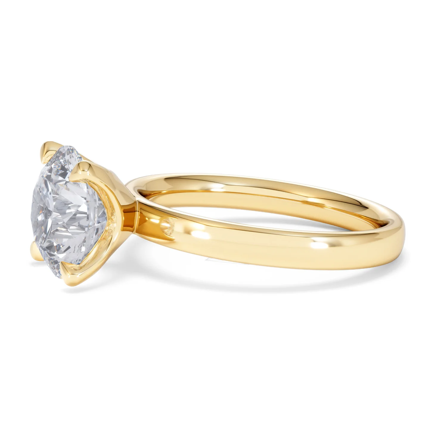 Origin 3.00ct Round Cut Lab Diamond Solitaire Engagement Ring in 18K Yellow Gold - Image 72