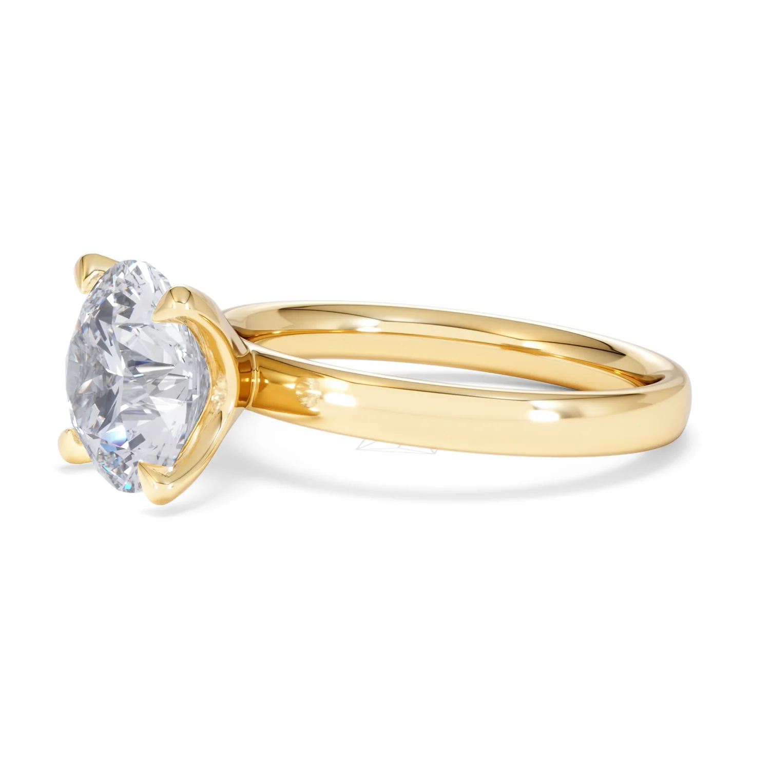 Origin 3.00ct Round Cut Lab Diamond Solitaire Engagement Ring in 18K Yellow Gold - Image 74