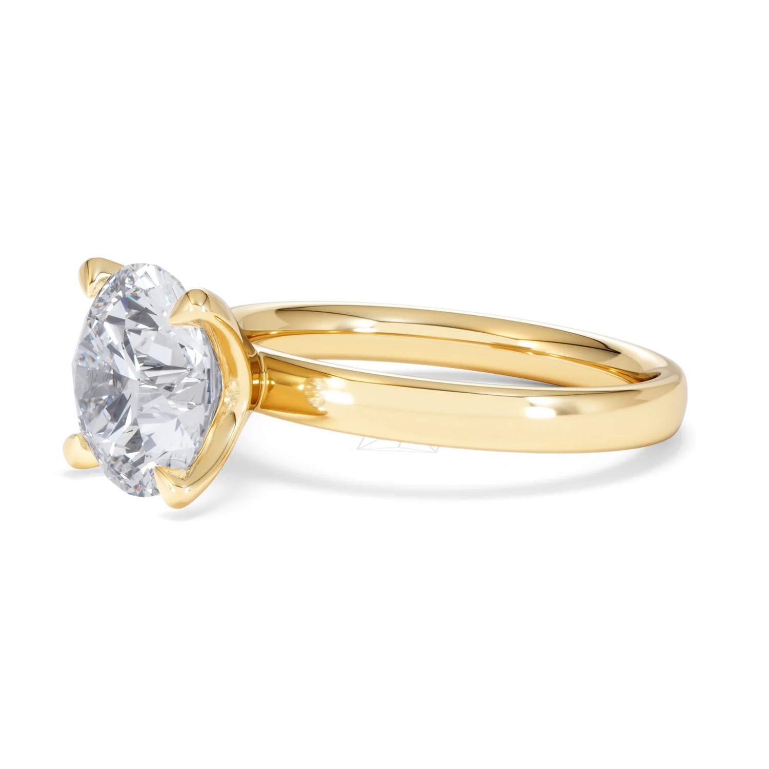 Origin 3.00ct Round Cut Lab Diamond Solitaire Engagement Ring in 18K Yellow Gold - Image 75