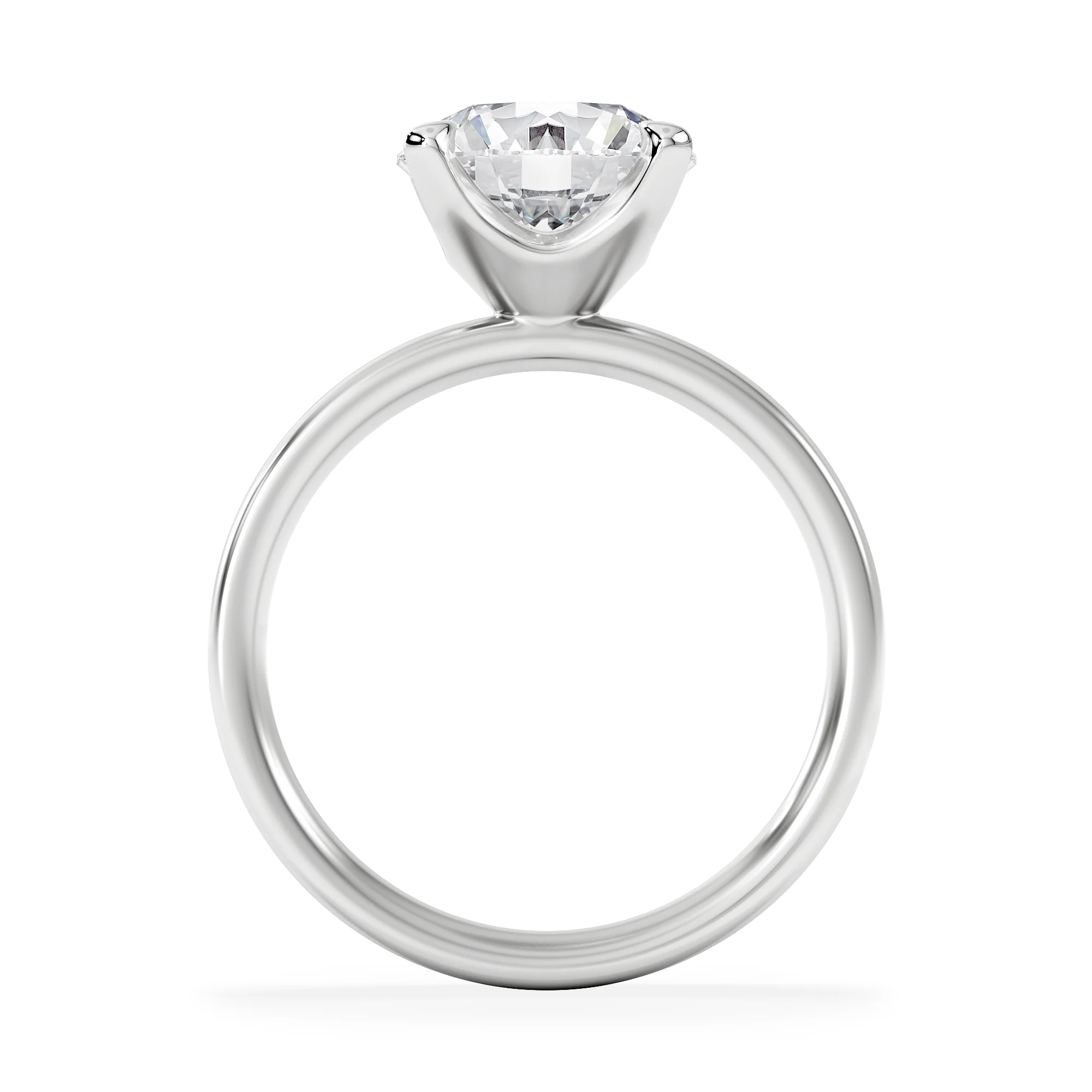 Origin 3.00ct Round Cut Lab Diamond Solitaire Engagement Ring in Platinum - Image 3
