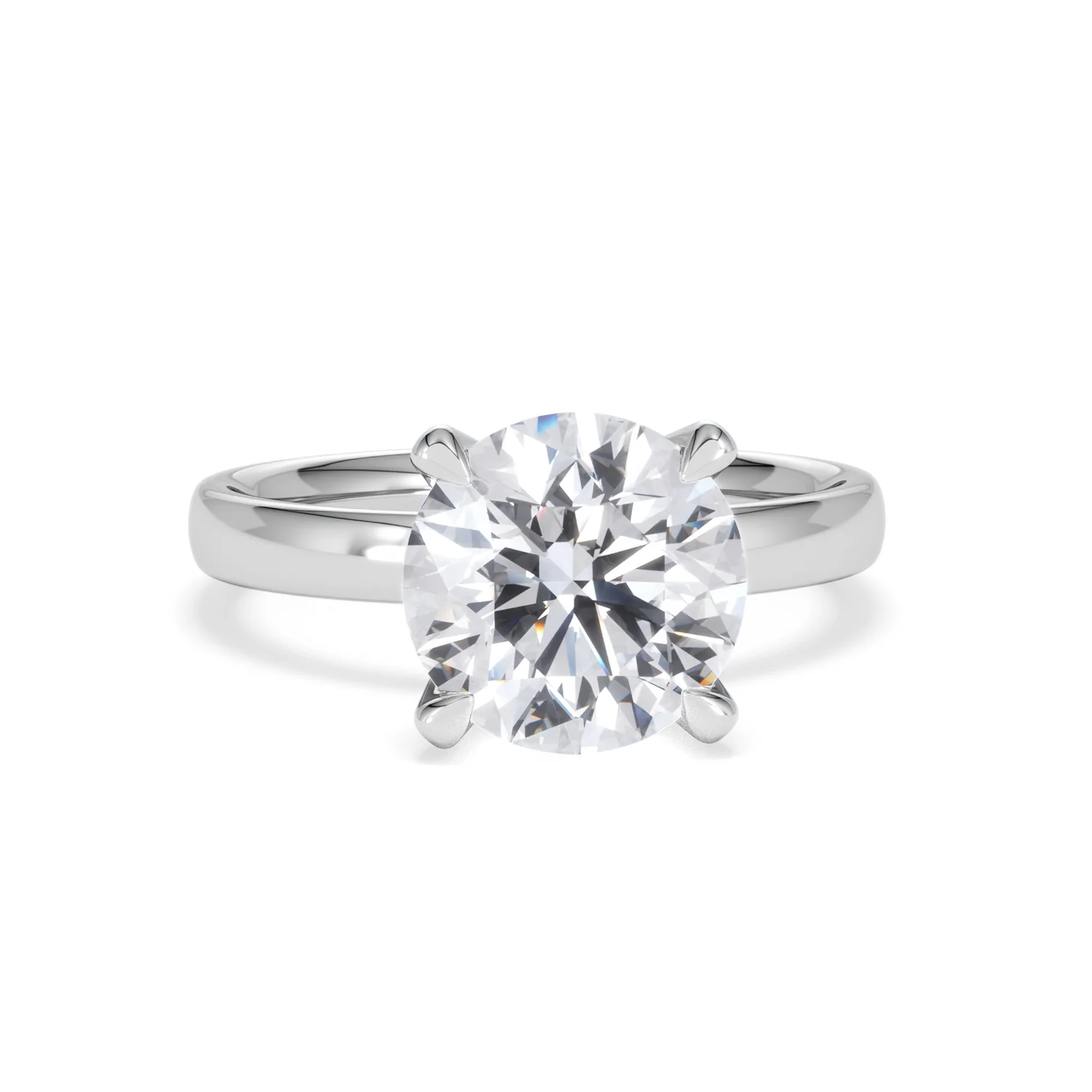 Origin 3.00ct Round Cut Lab Diamond Solitaire Engagement Ring in Platinum - Image 8