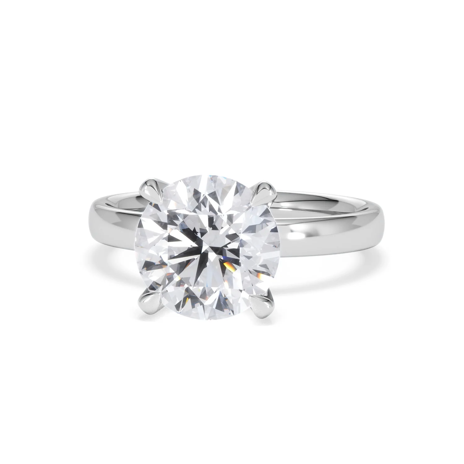 Origin 3.00ct Round Cut Lab Diamond Solitaire Engagement Ring in Platinum - Image 85