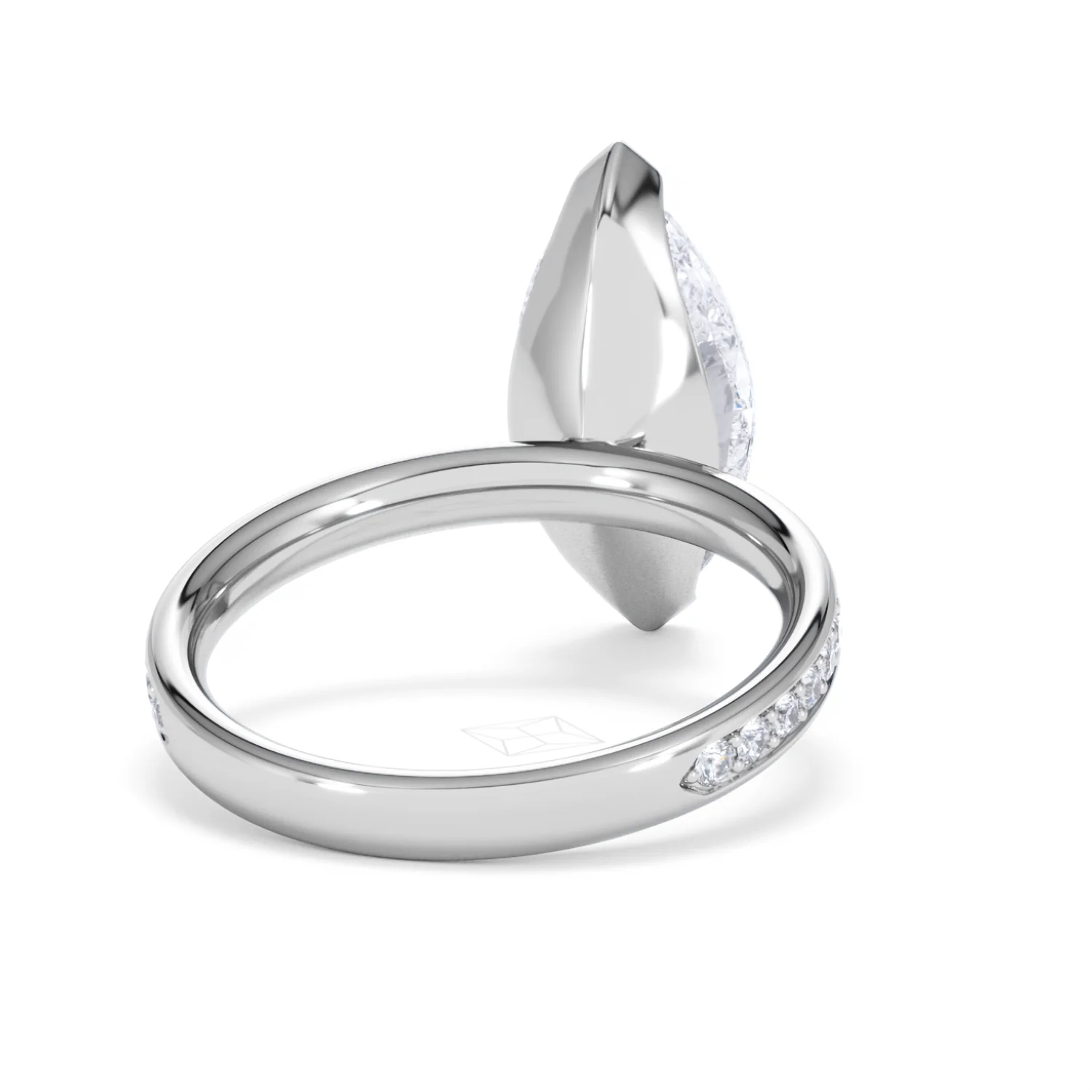 Origin 3.30ct Marquise Cut Lab Diamond Solitaire Engagement Ring with Side Stones in 18K White Gold - Image 43