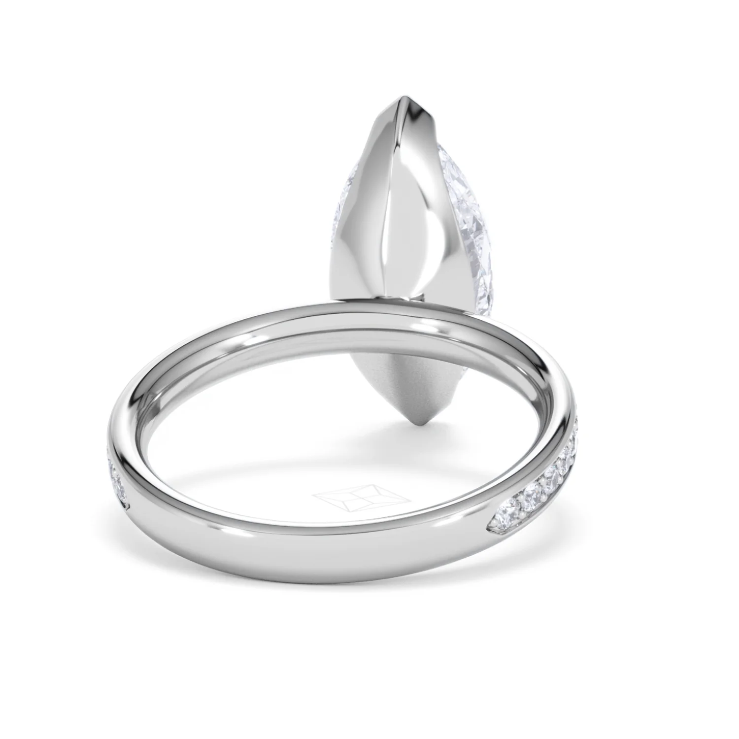Origin 3.30ct Marquise Cut Lab Diamond Solitaire Engagement Ring with Side Stones in 18K White Gold - Image 44
