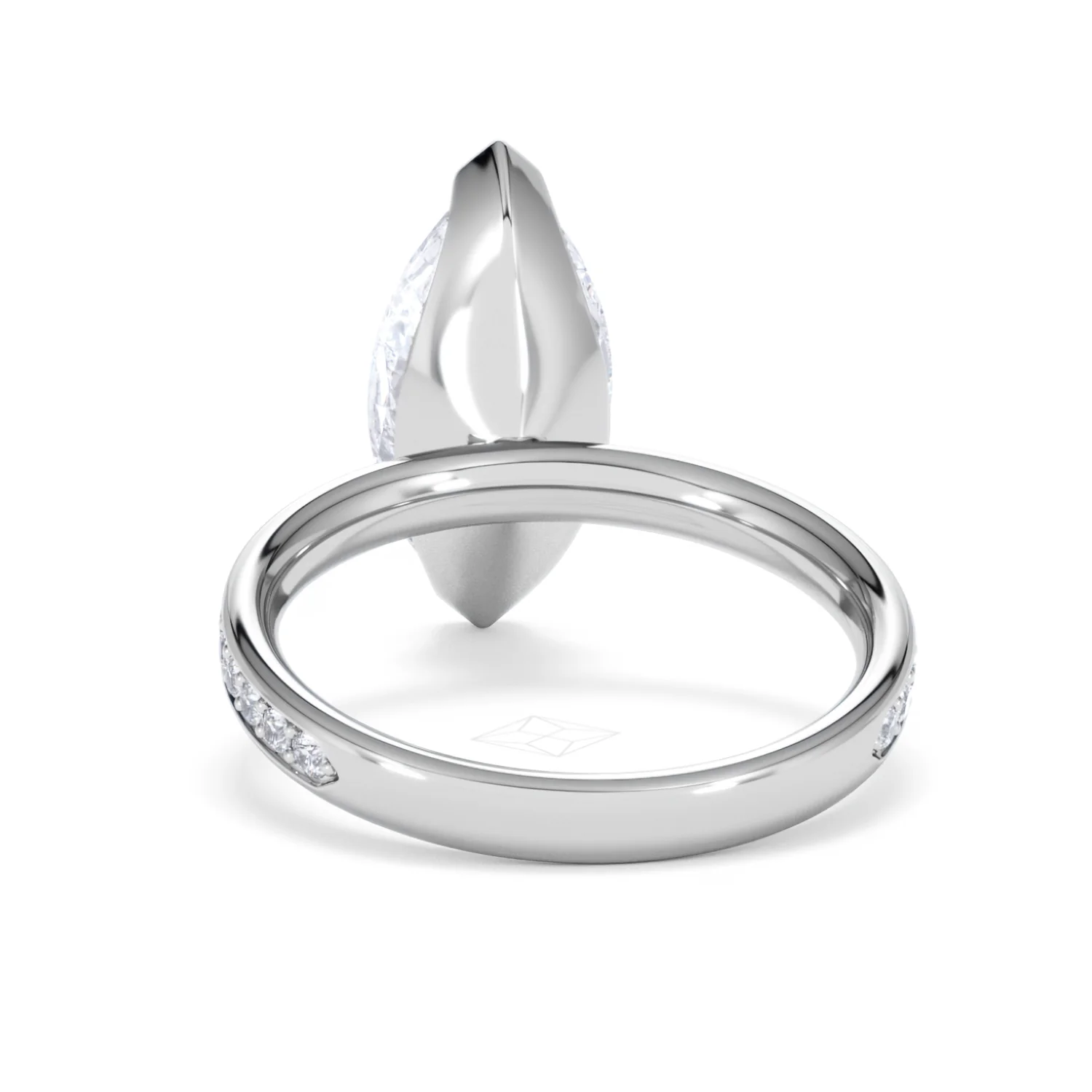 Origin 3.30ct Marquise Cut Lab Diamond Solitaire Engagement Ring with Side Stones in 18K White Gold - Image 49