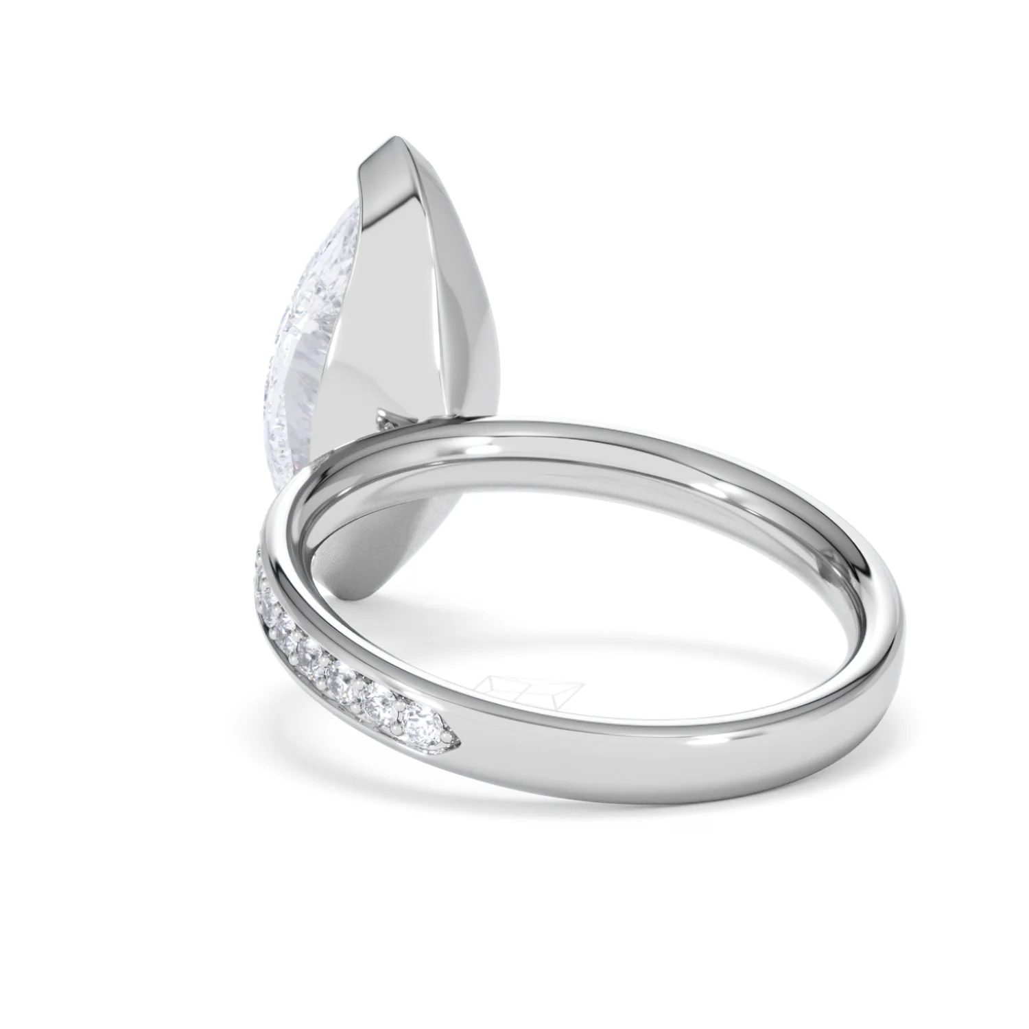 Origin 3.30ct Marquise Cut Lab Diamond Solitaire Engagement Ring with Side Stones in 18K White Gold - Image 53