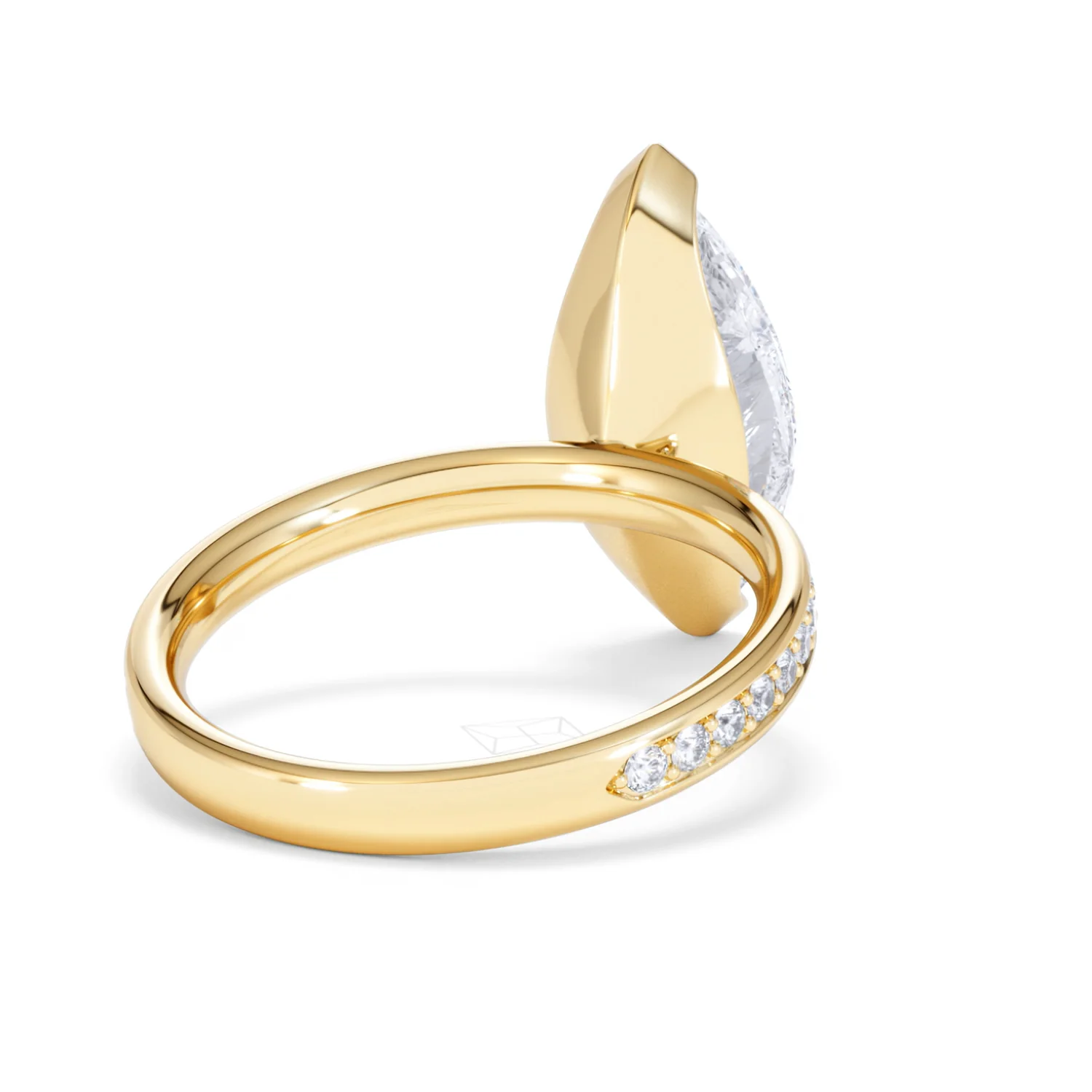 Origin 3.30ct Marquise Cut Lab Diamond Solitaire Engagement Ring with Side Stones in 18K Yellow Gold - Image 41