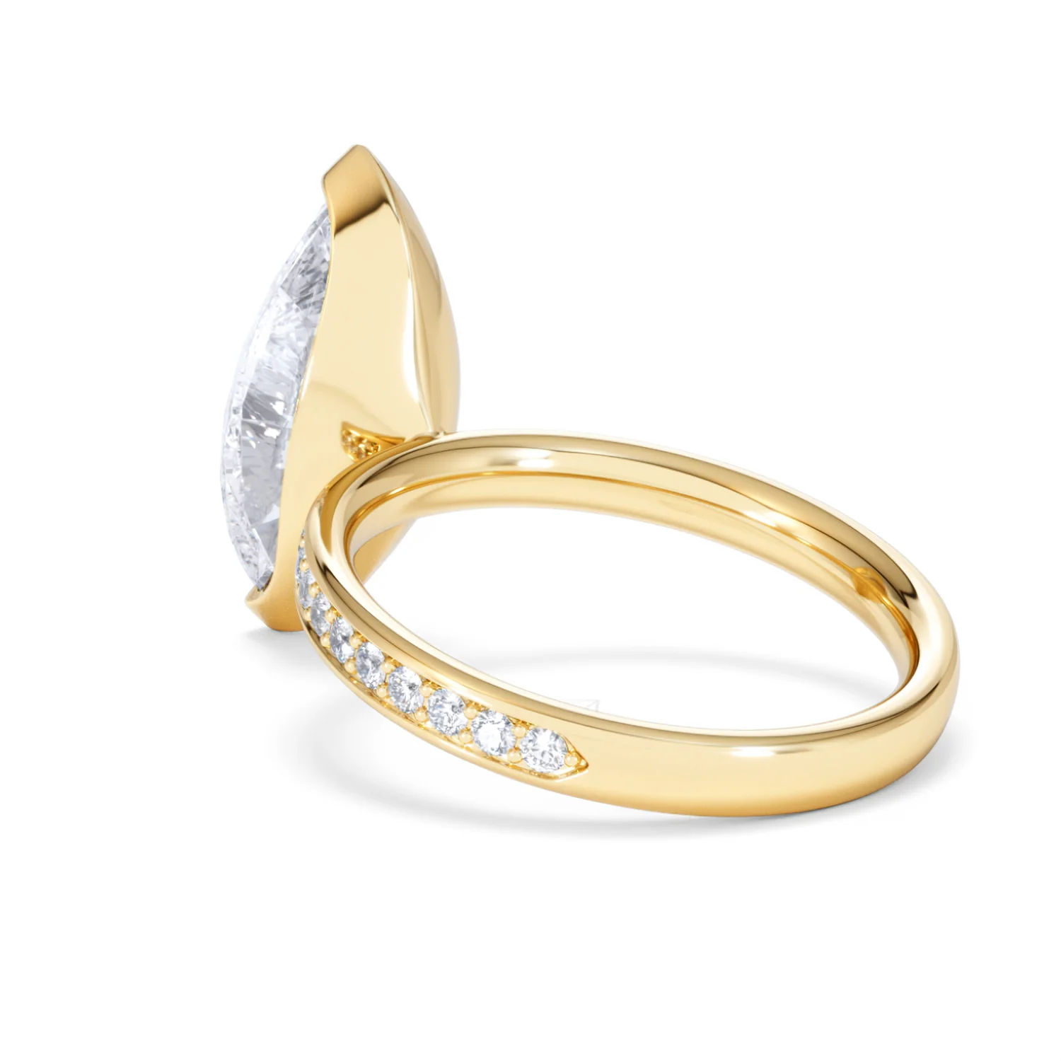 Origin 3.30ct Marquise Cut Lab Diamond Solitaire Engagement Ring with Side Stones in 18K Yellow Gold - Image 56