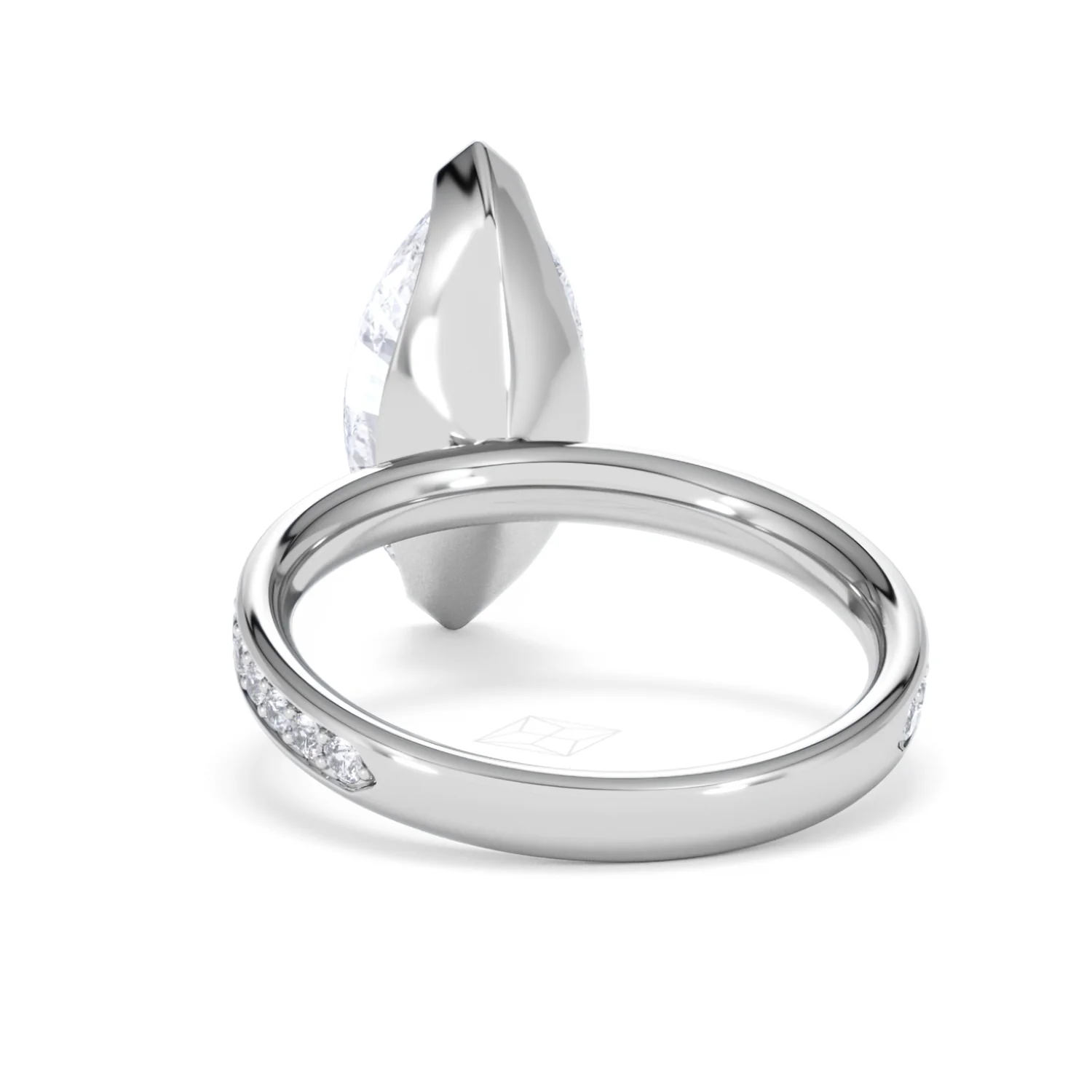 Origin 3.30ct Marquise Cut Lab Diamond Solitaire Engagement Ring with Side Stones in Platinum - Image 50